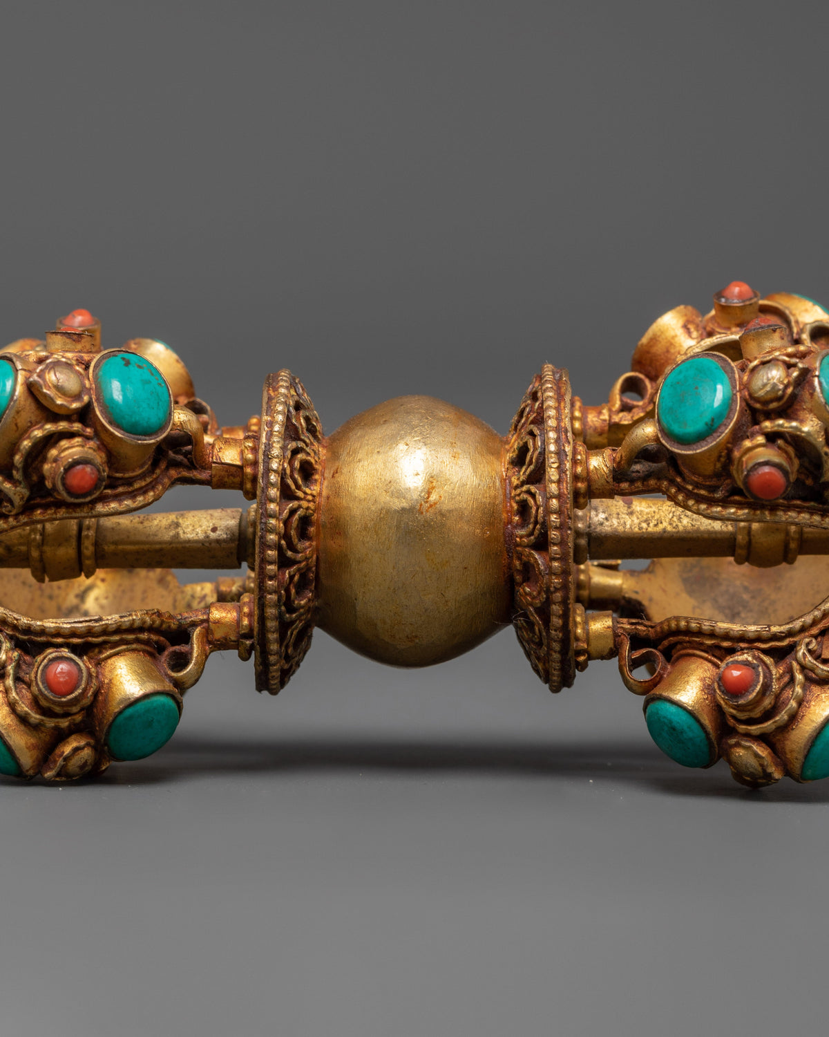 Vajra Ritual Gold Plated Vajra for Ritual Ceremonies | Spiritual Meditation Artifact