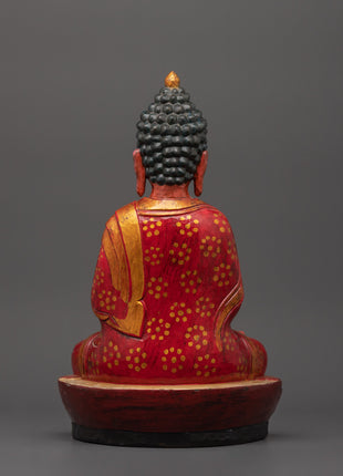 Amitabha Buddha Wooden Statue | Symbol of Infinite Light & Wisdom