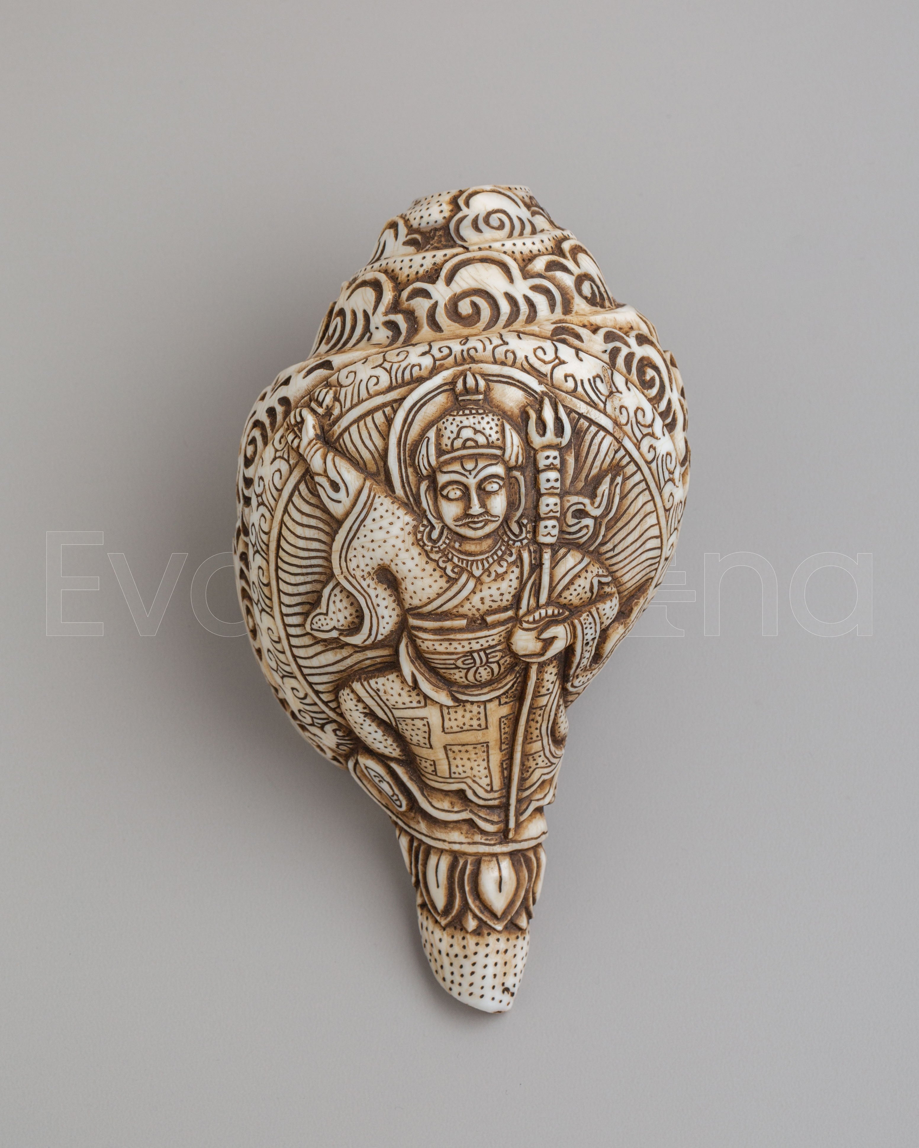 Traditional Handmade Conch Shell | Sacred Buddhist Ritual Symbol