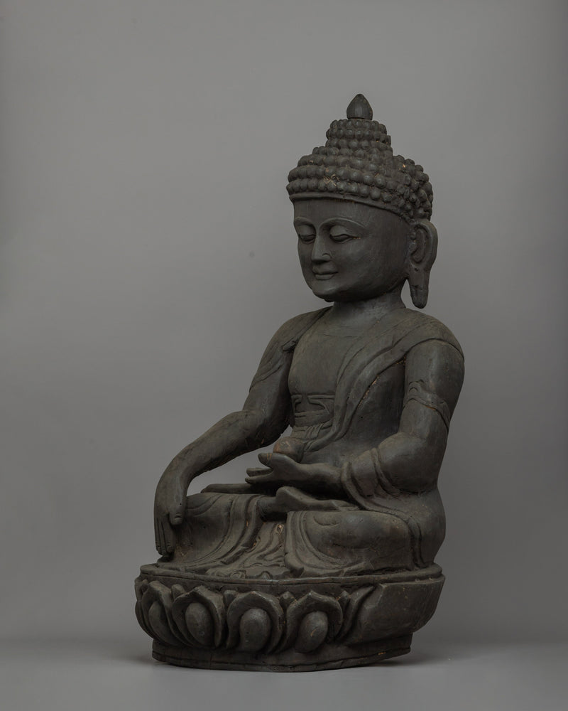 Wooden Shakyamuni Buddha Statue | Bring Serenity and Wisdom into Your Space