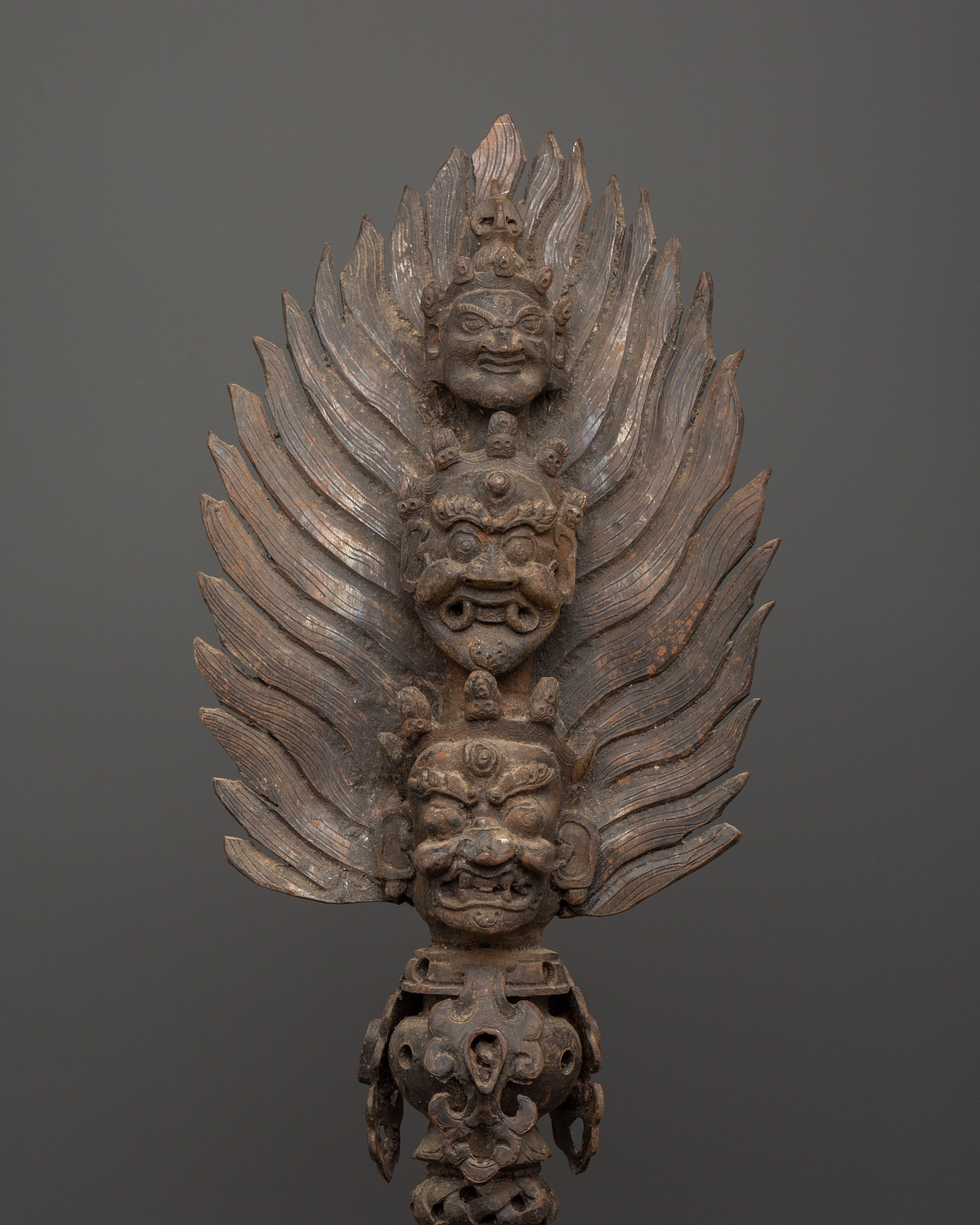 Mahakala Phurba Sacred Item | Wrathful Iron Ritual Dagger