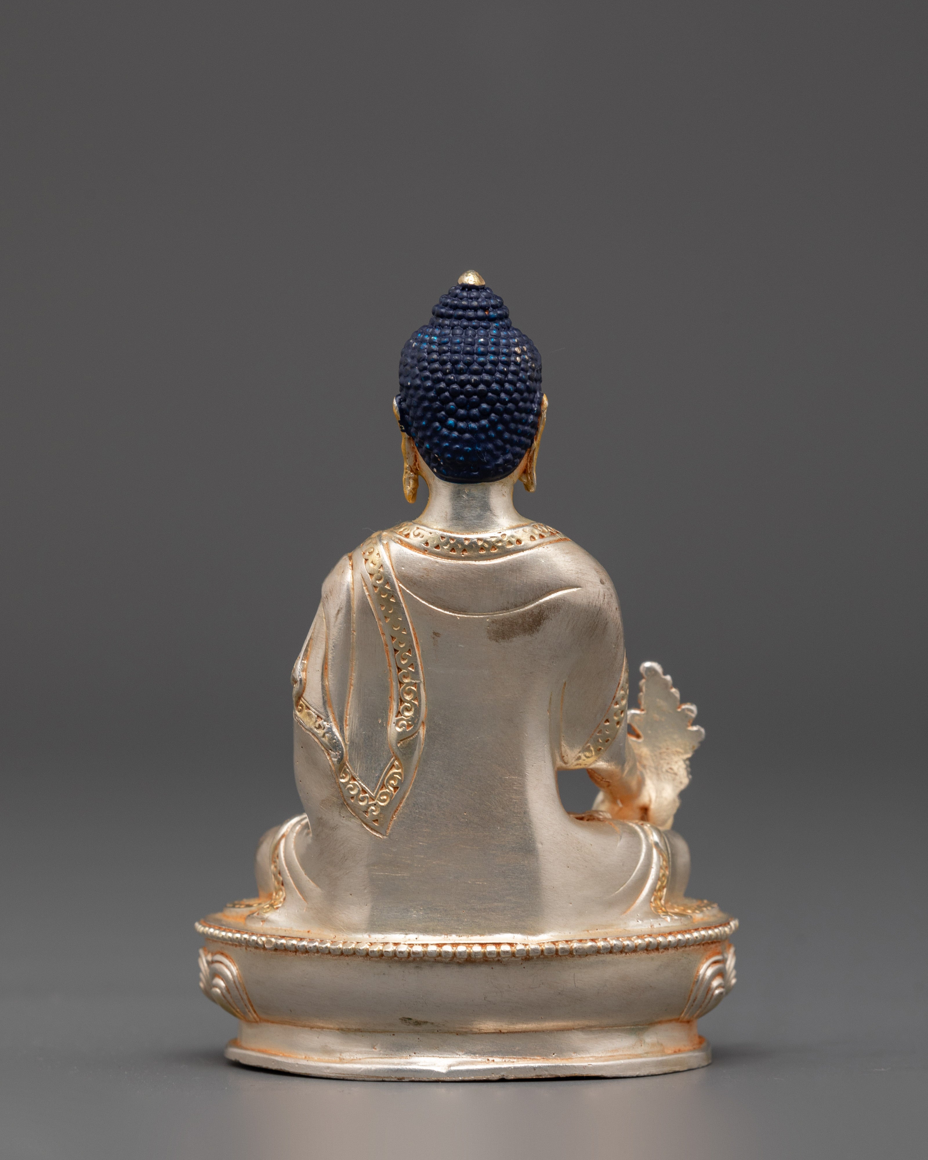 Silver Plated Medicine Buddha | Healing Buddhist Figurine
