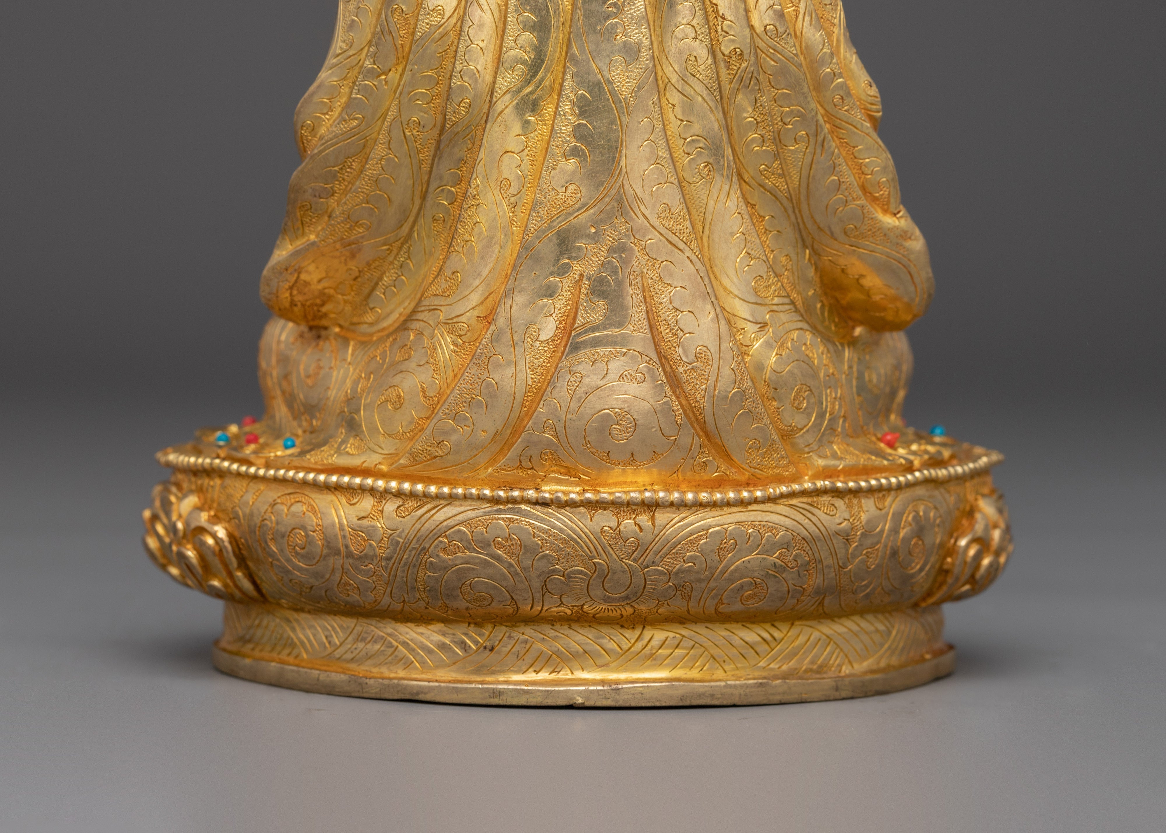 Sacred Statue of Guru Tsyoke Dorje | Gold Plated Tibetan Buddhist Copper Figure
