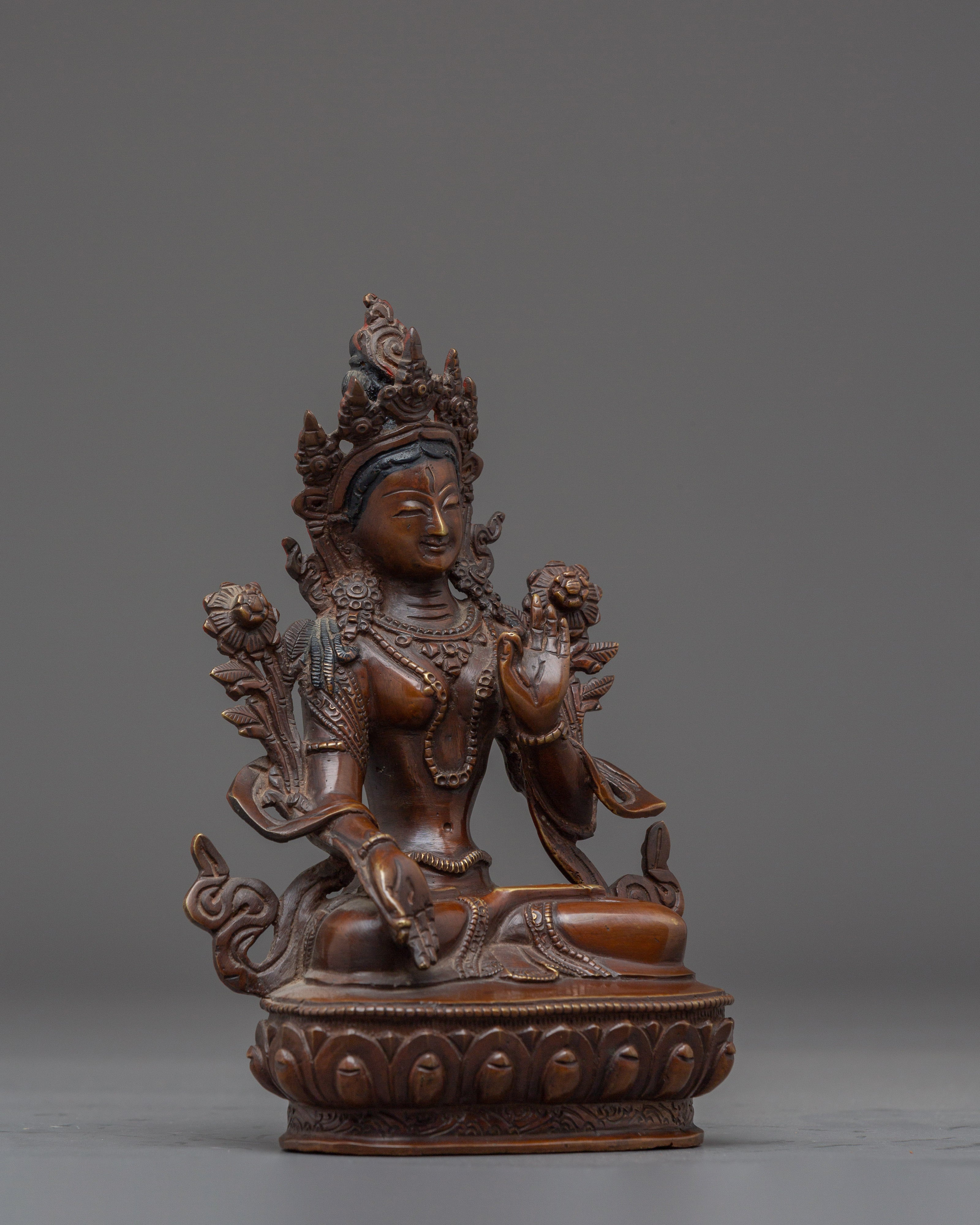 Handmade White Tara Spiritual Statue | Goddess of Compassion and Healing