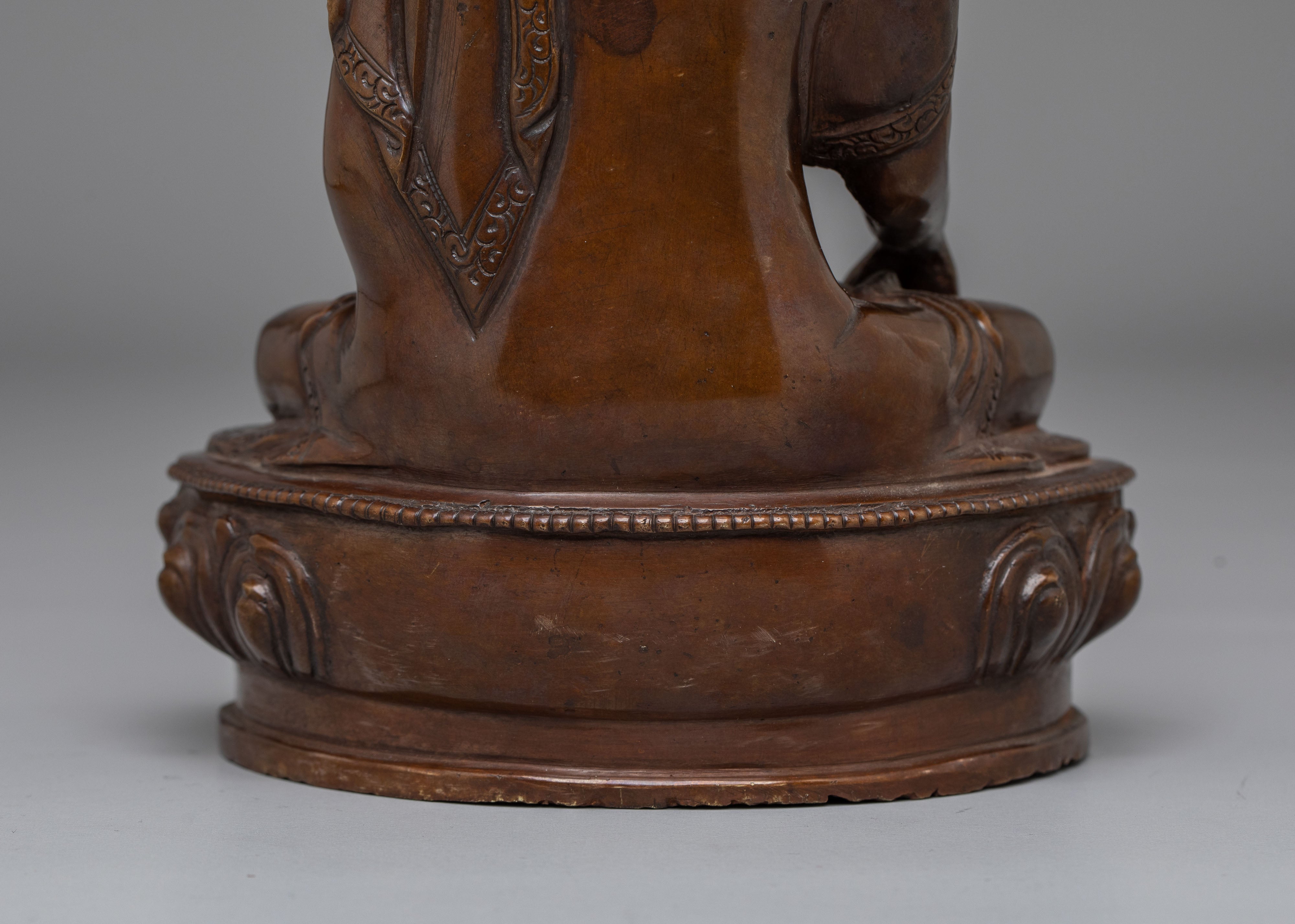 Handcrafted Oxidized Statue of Shakyamuni Buddha | Peaceful Buddha Figurine