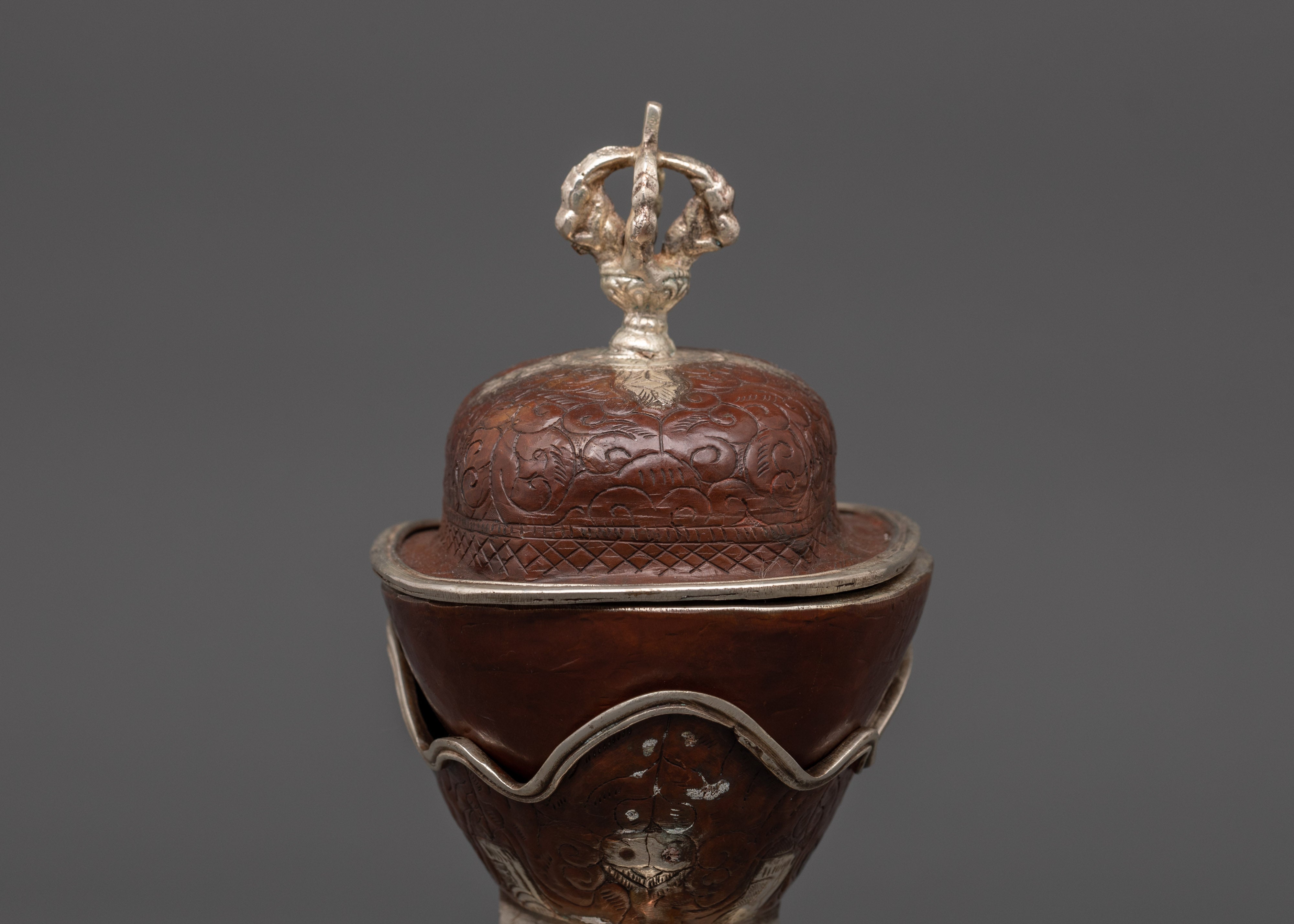 Sacred Tibetan Kapala Ritual Cup | For Offerings and Meditation Practices