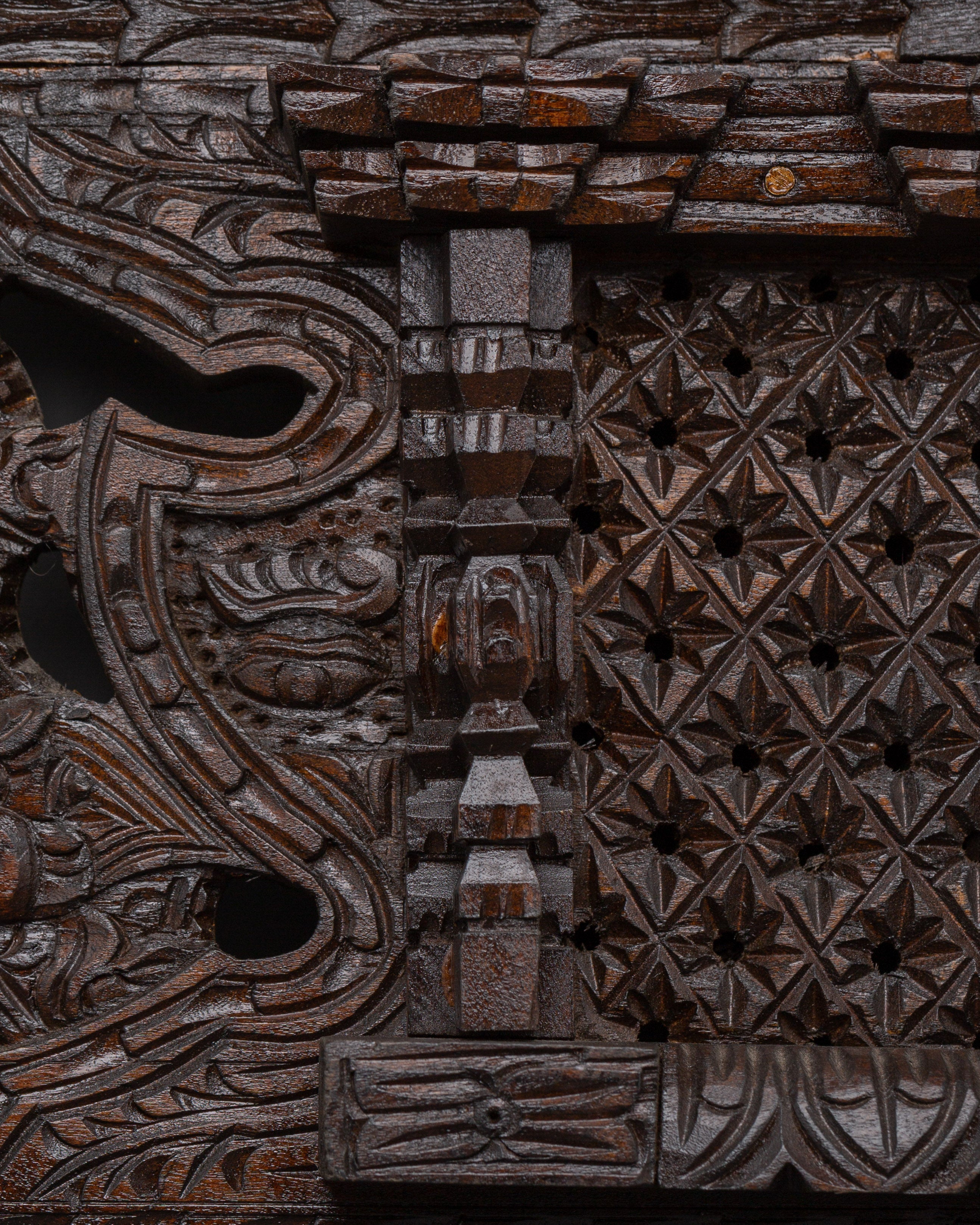 Hand Carved Wall Art | Spiritual Wooden Decor for Meditation Spaces