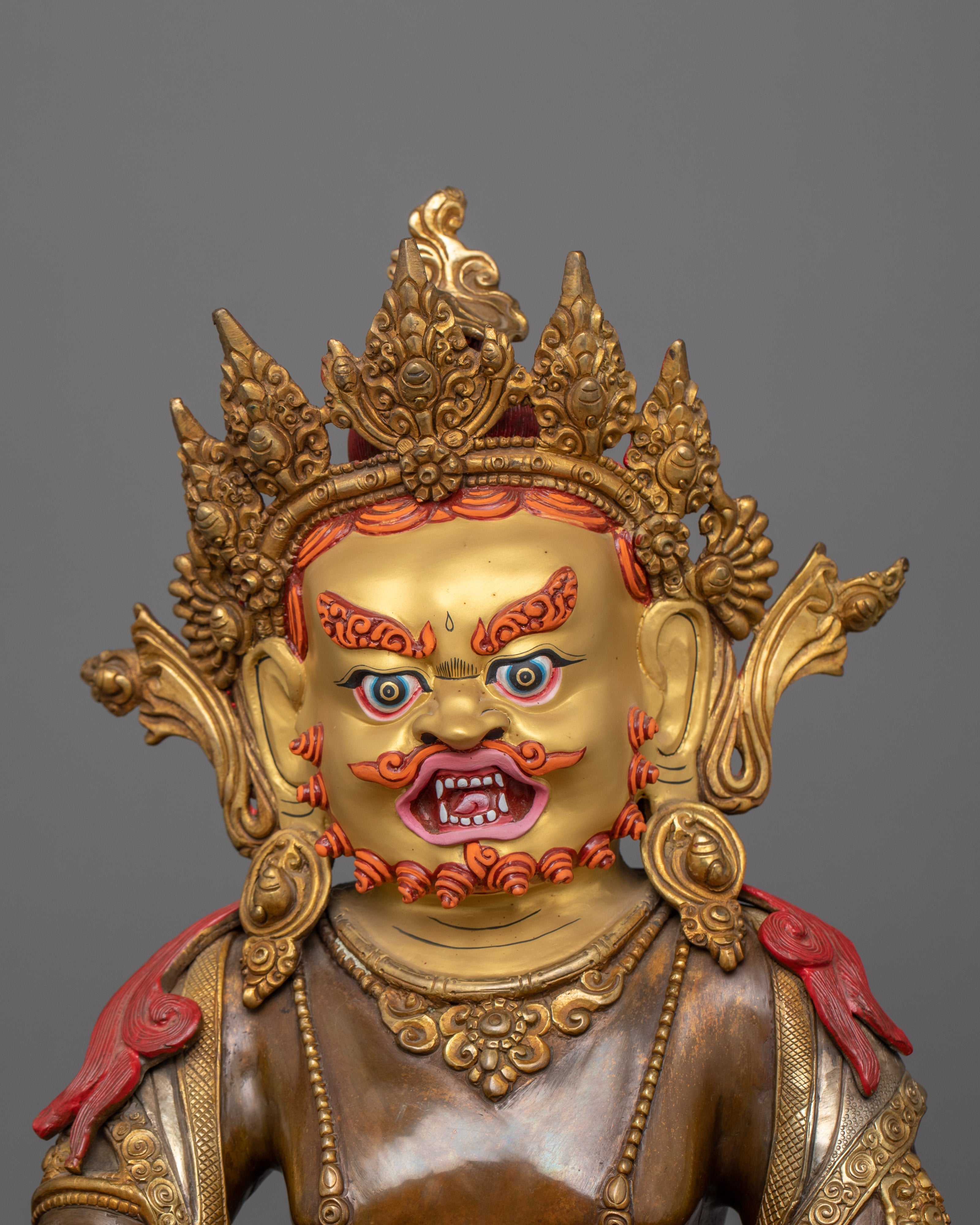 Dzambhala Buddhist Wealth Deity Figurine | The Guardian of Prosperity