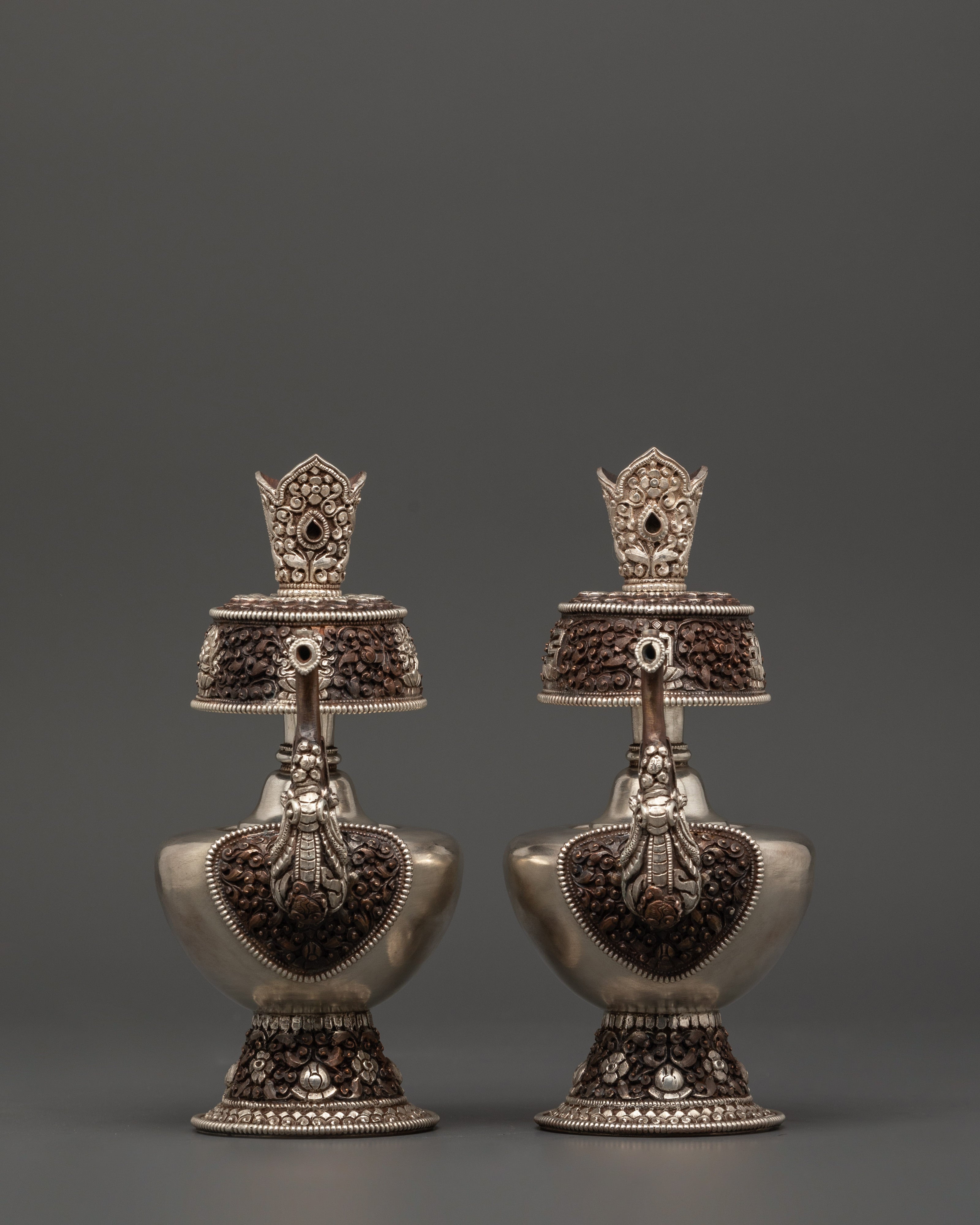 Oxidized Copper Water Vase Bhumba set |  Sacred Temple Decor