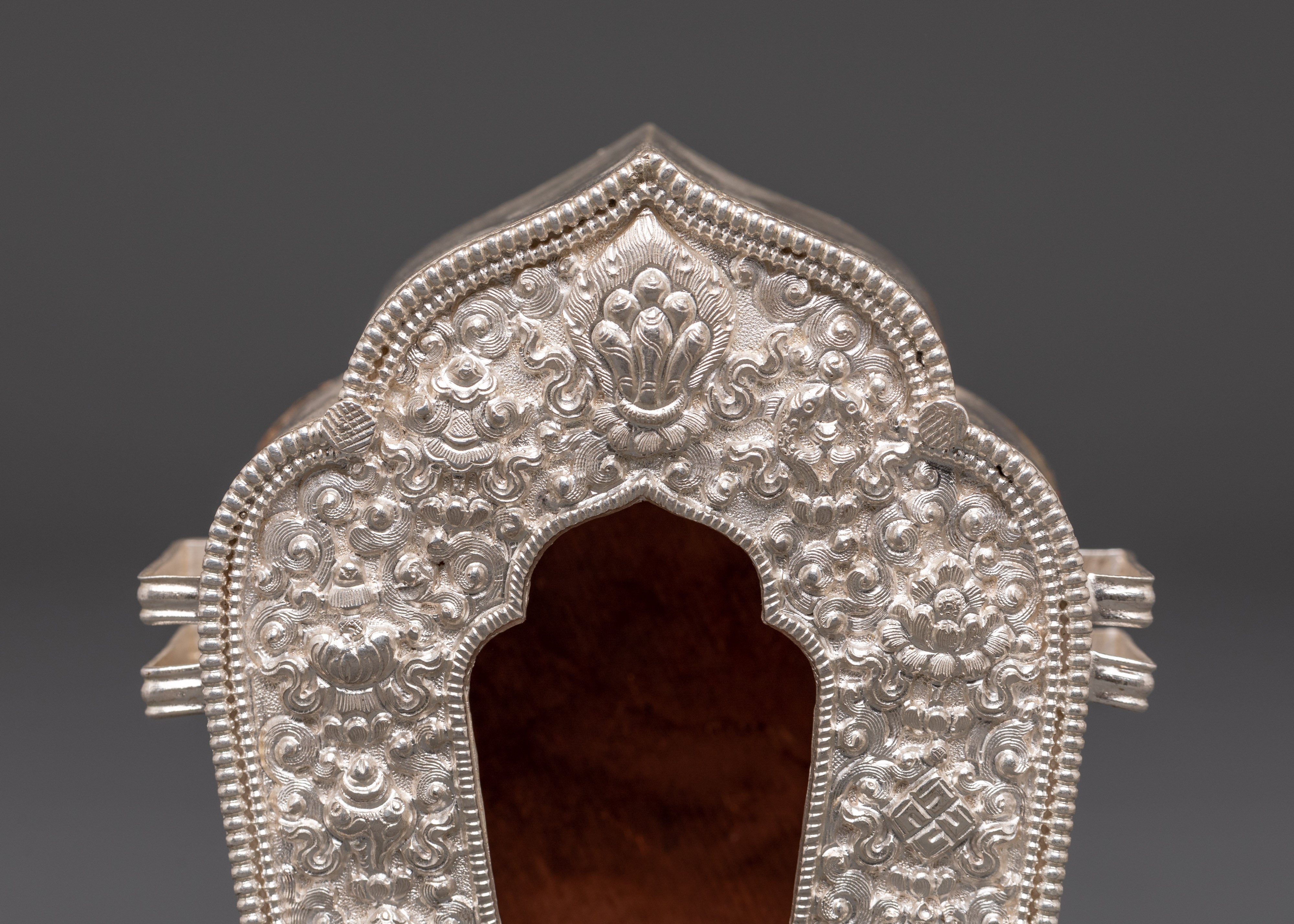 Traditional Pure Silver Amulet Box |  Buddhist Gau Prayer Box