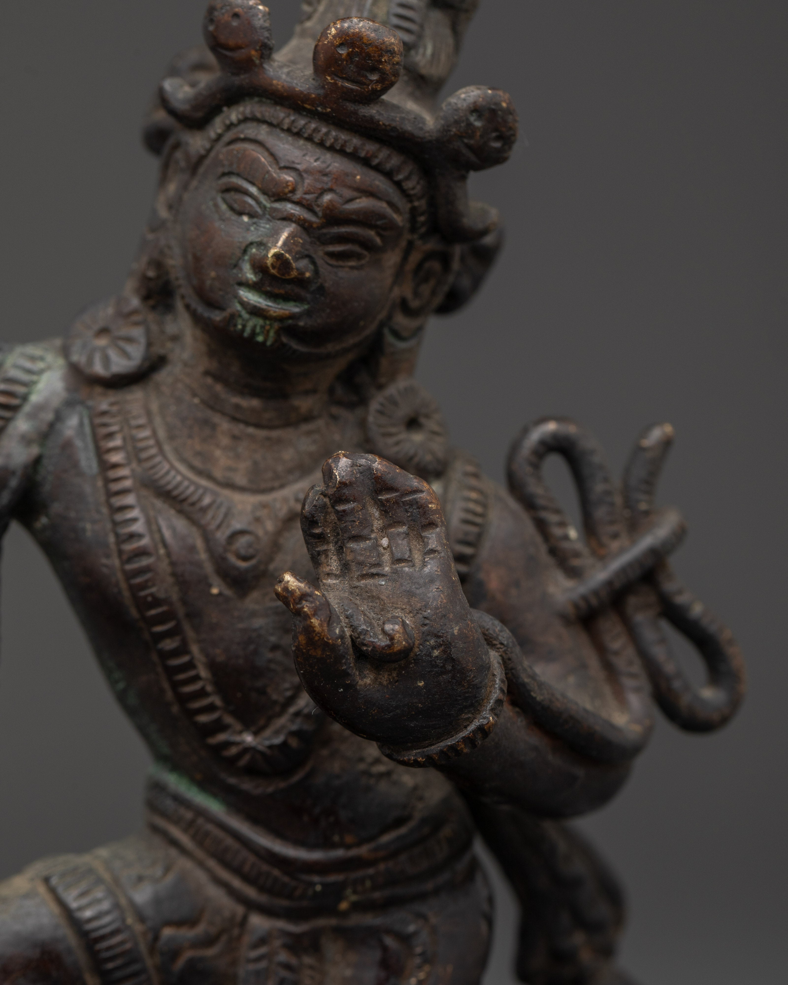 Handcrafted Achala Statue | Brass Hindu Protector Deity Sculpture