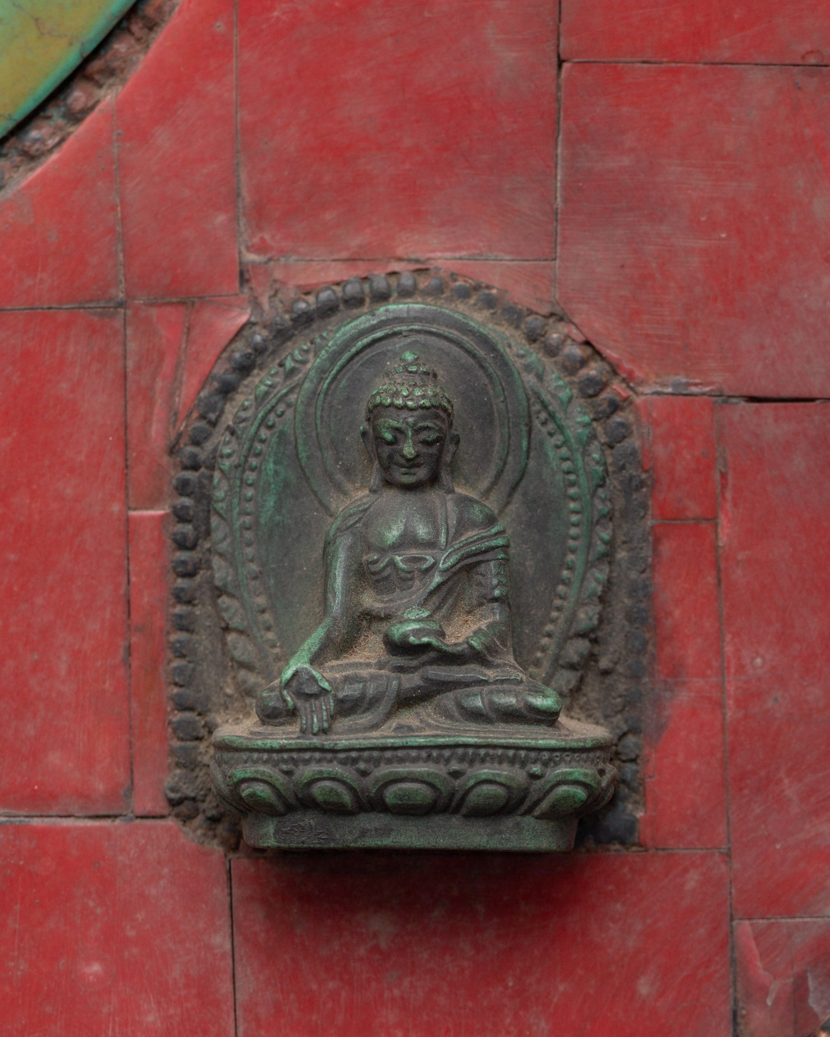 Buddhist Wall Hanging | Copper Buddha Panel