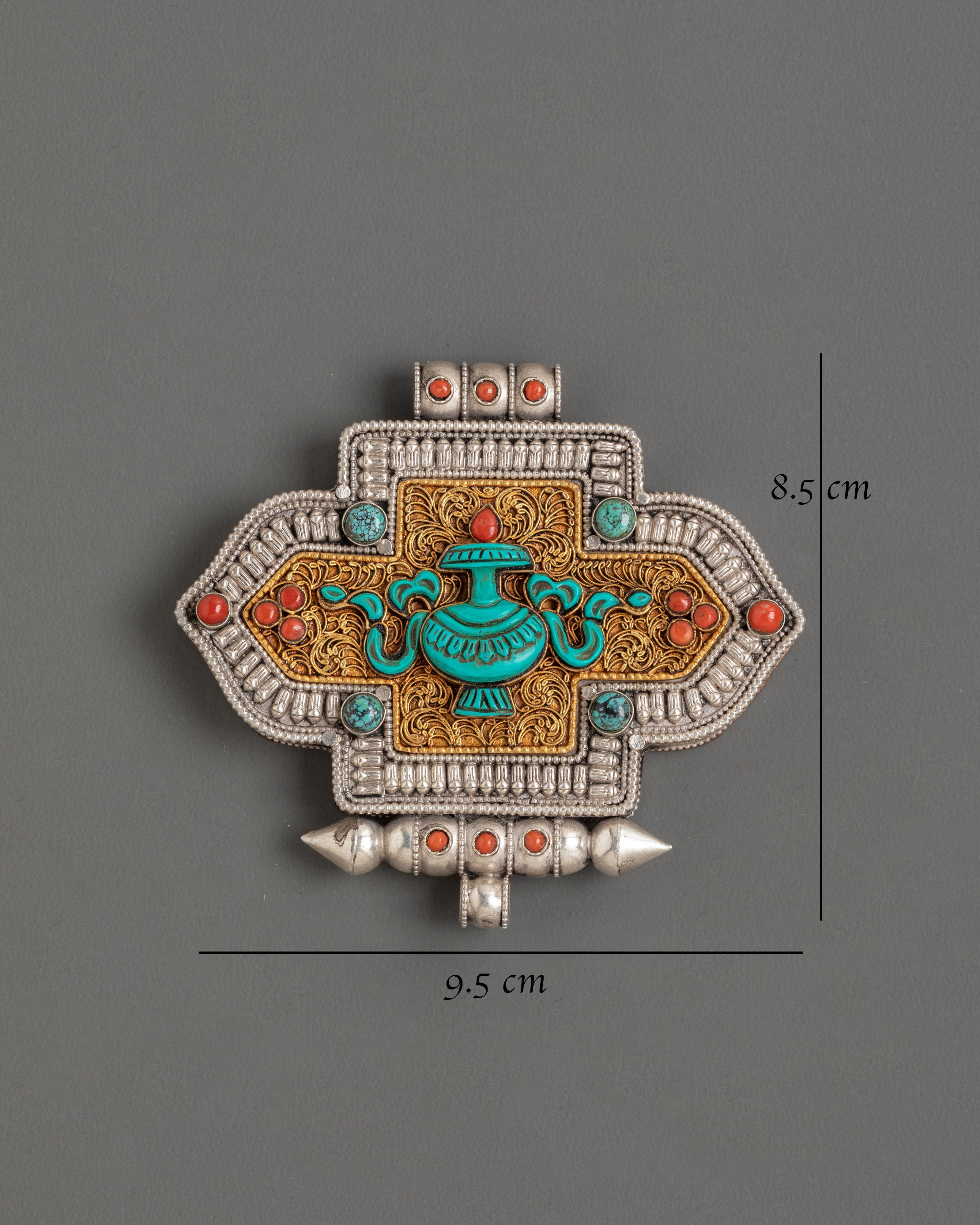 Handcrafted Tibetan Buddhist Ghau Box Locket | Sacred Himalayan Amulet for Protection