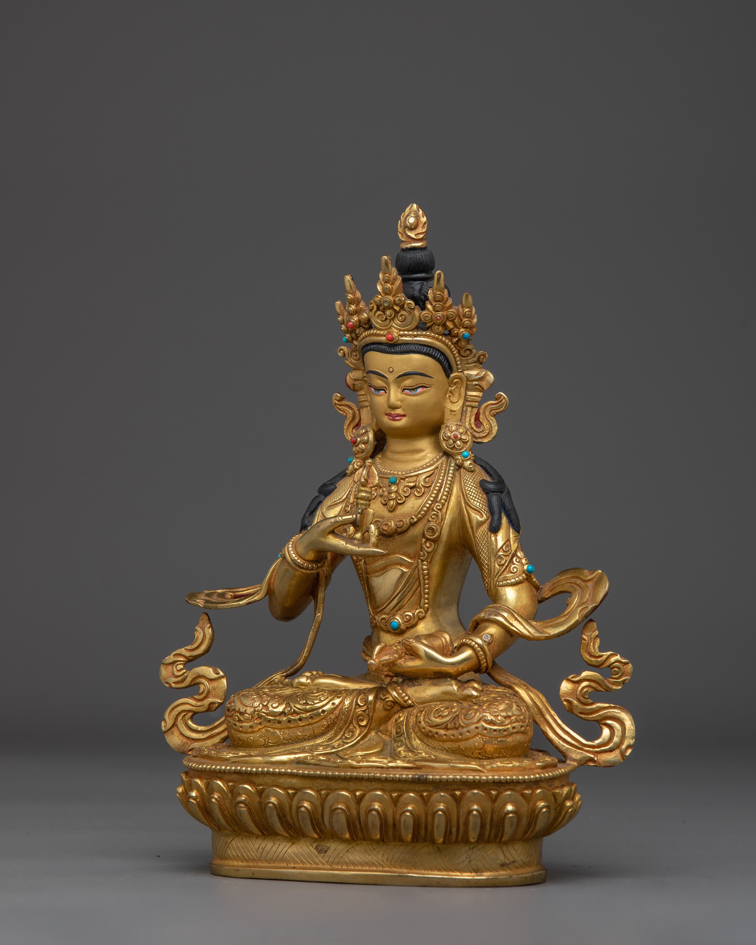 Golden Dorje Sempa Statue | Vajrasattva - Embodiment of Purity