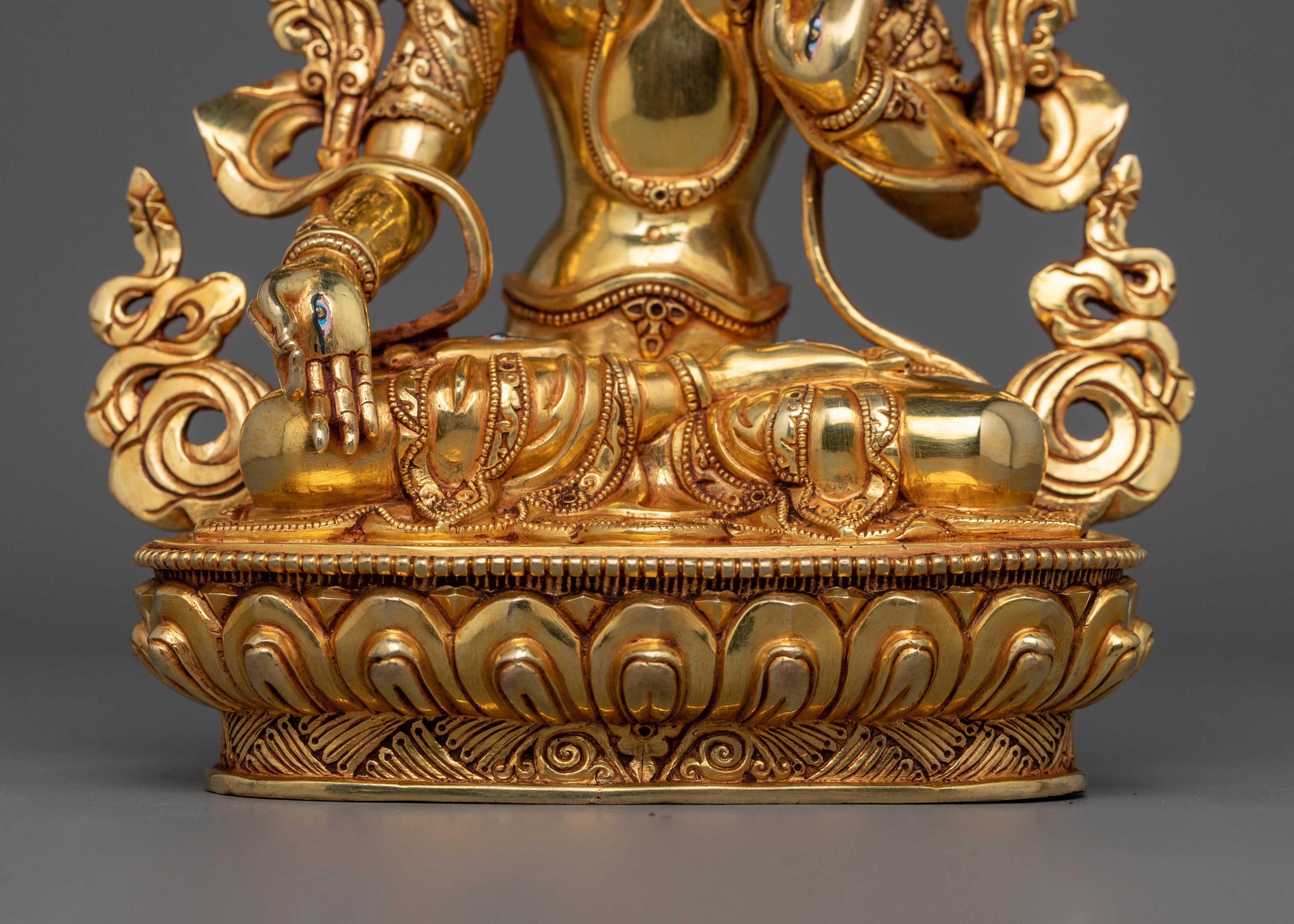 Golden Statue of White Tara | Sita Tara - Compassionate and Healing Deity