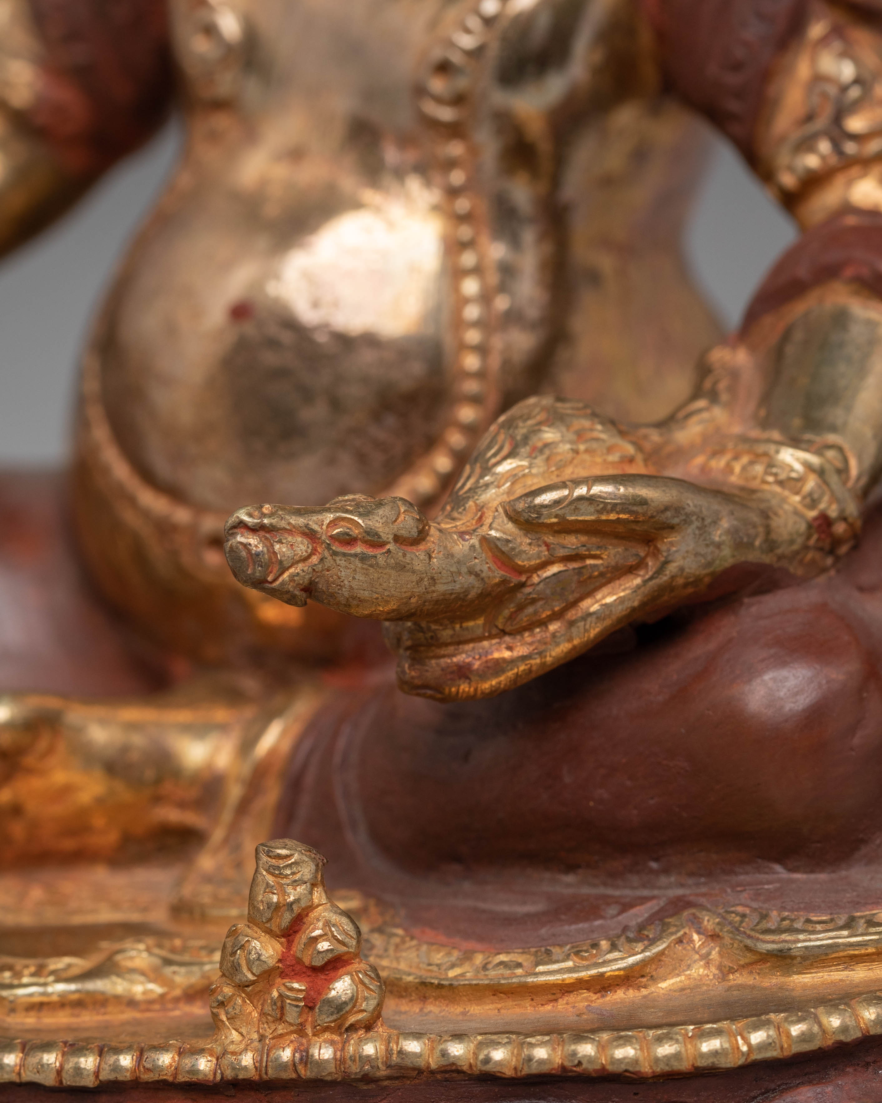 Handcrafted Copper Dzambhala Figurine | Embodiment of Wealth