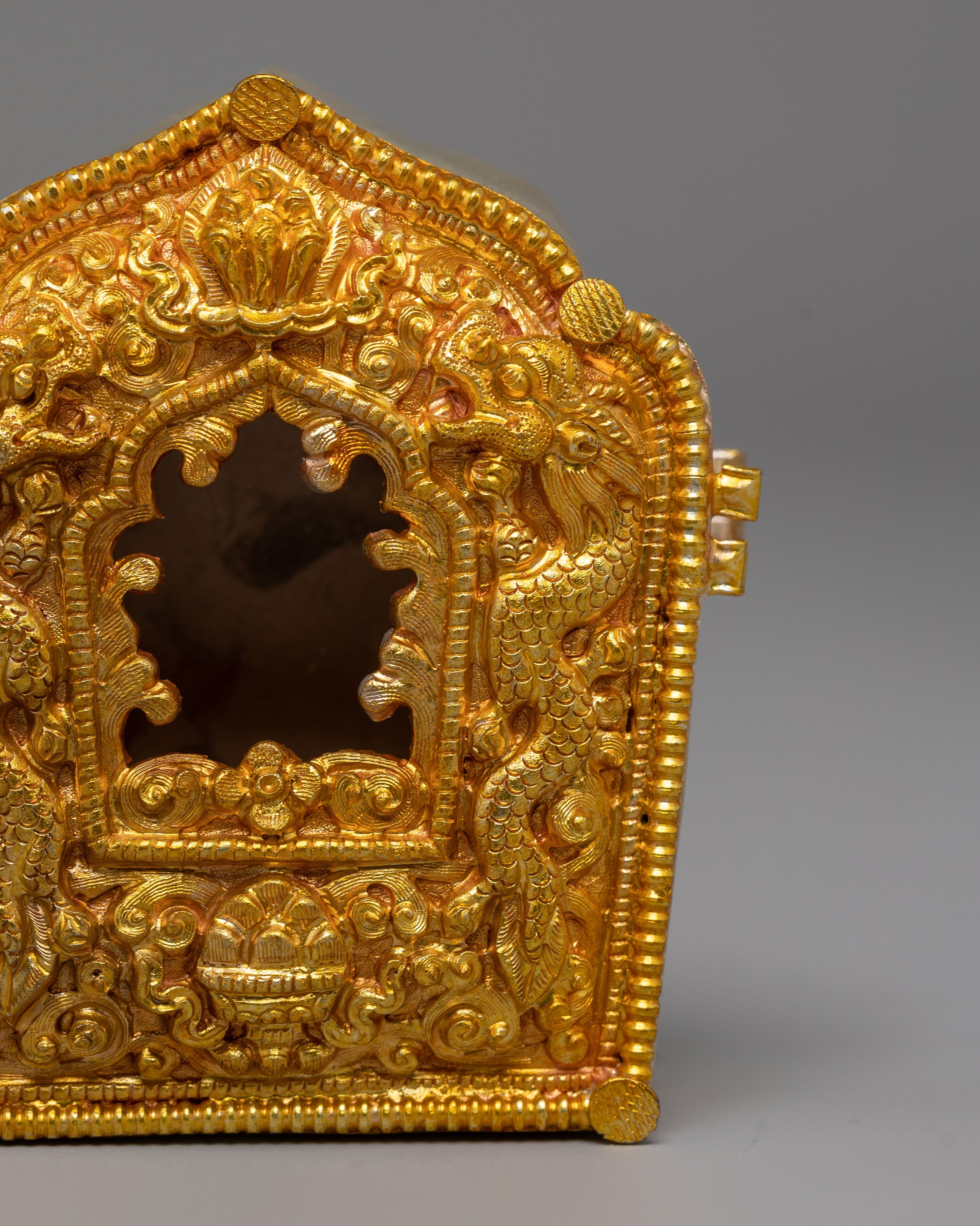 Spiritual Buddhist Amulet Ghau Box | Sacred Tibetan Prayer Box