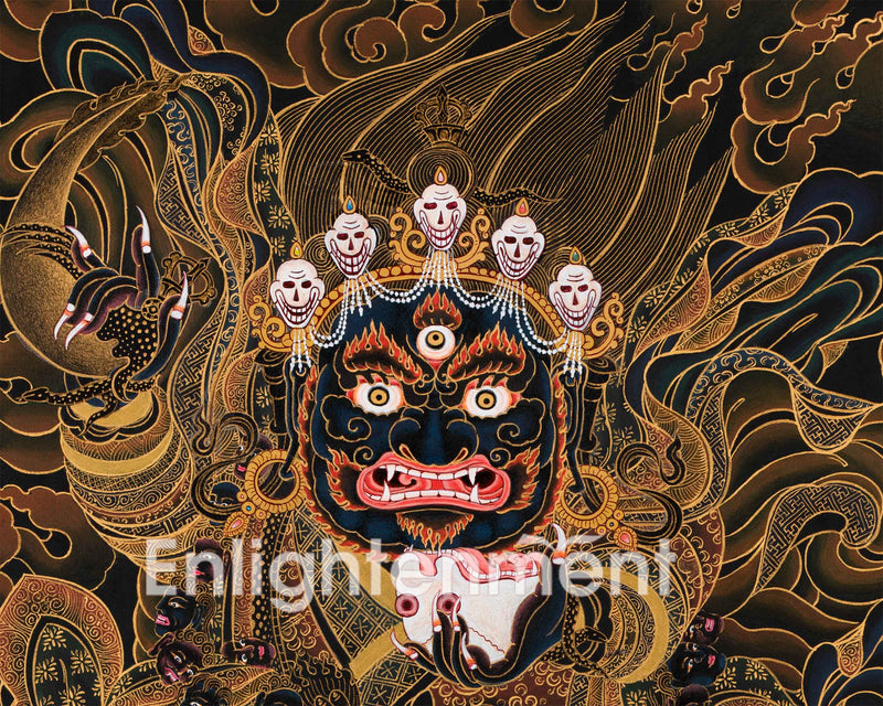 Mahakala Thangka Art | Guardian Deity in Tibetan Buddhism | Wrathful Protector