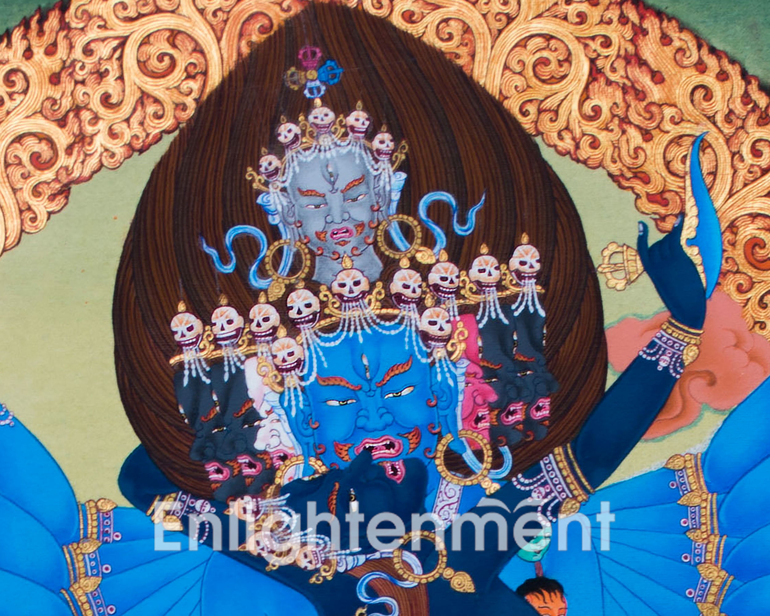 Tibetan Hevajra Thangka | Wrathful Hevajra Deity | Buddhist Decor
