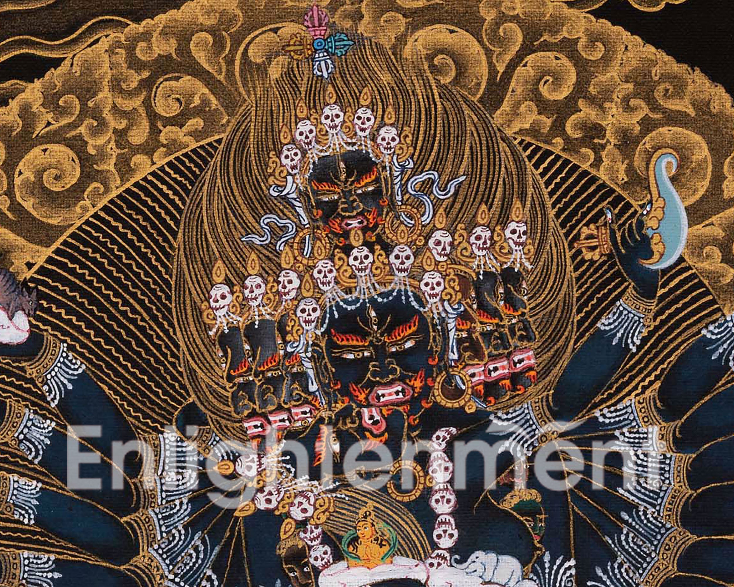 Traditional Handcrafted Hevajra Thangka | Wrathful Hevajra Deity | Wall Decor