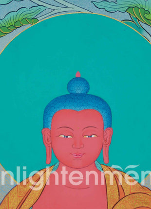 Buddha Amitabha Thangka | Buddha for Infinite Light | Painting on Cotton Canvas