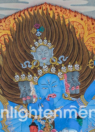 Hand-Painted Hevajra Thangka for Home Deco | A Great Compassion of Vajrayana Buddhism | Nepal Art