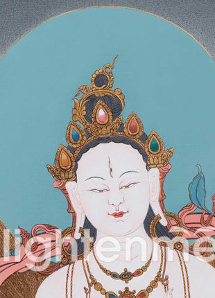 White Tara Thangka | Authentic Hand-painted Tibetan Art