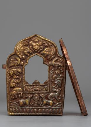 Exquisite Buddhist Ghau Box | Tibetan Prayer Box for Rituals and Spiritual Use