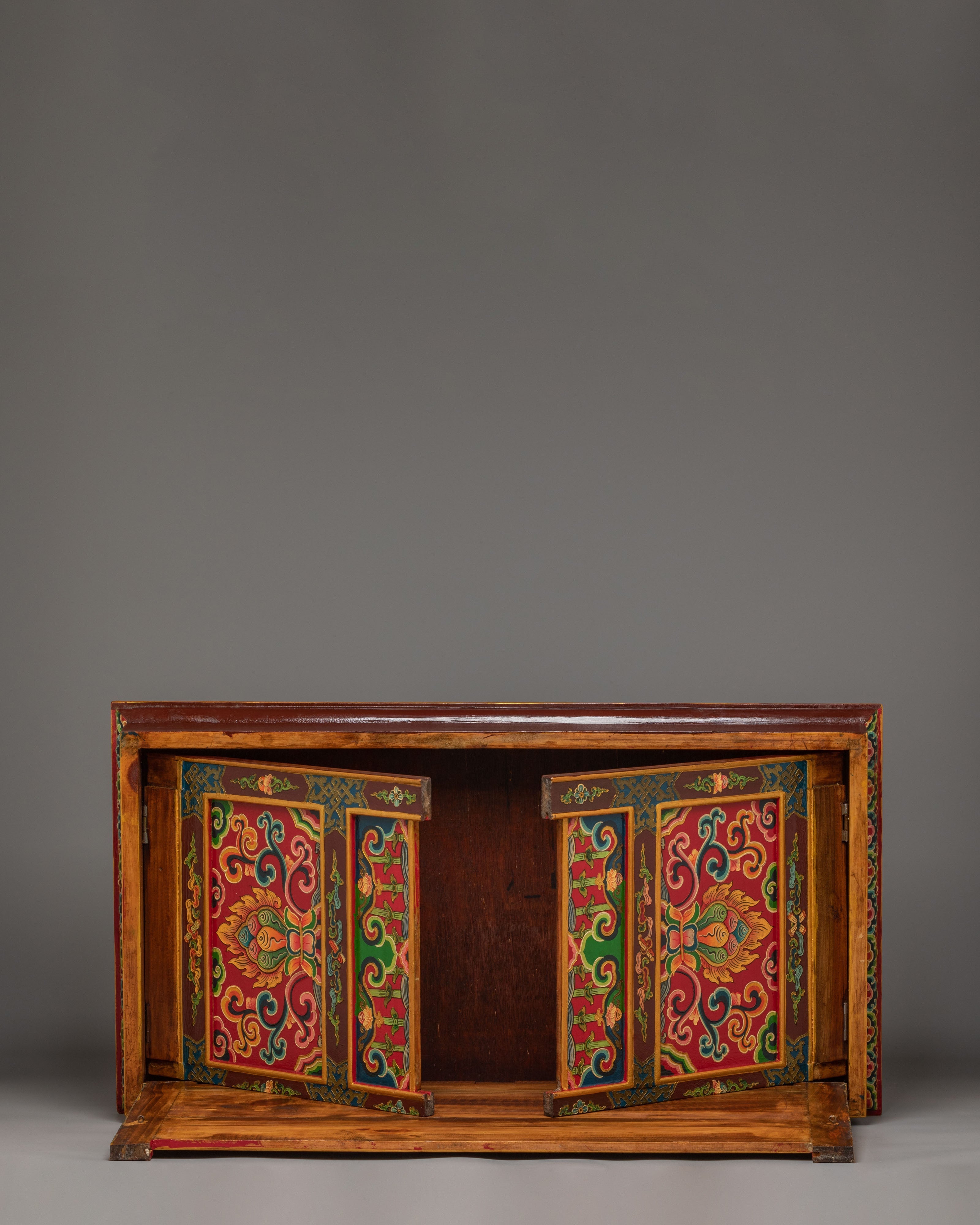 Handcrafted Wooden Folding Table | Tibetan Buddhist Altar Furniture
