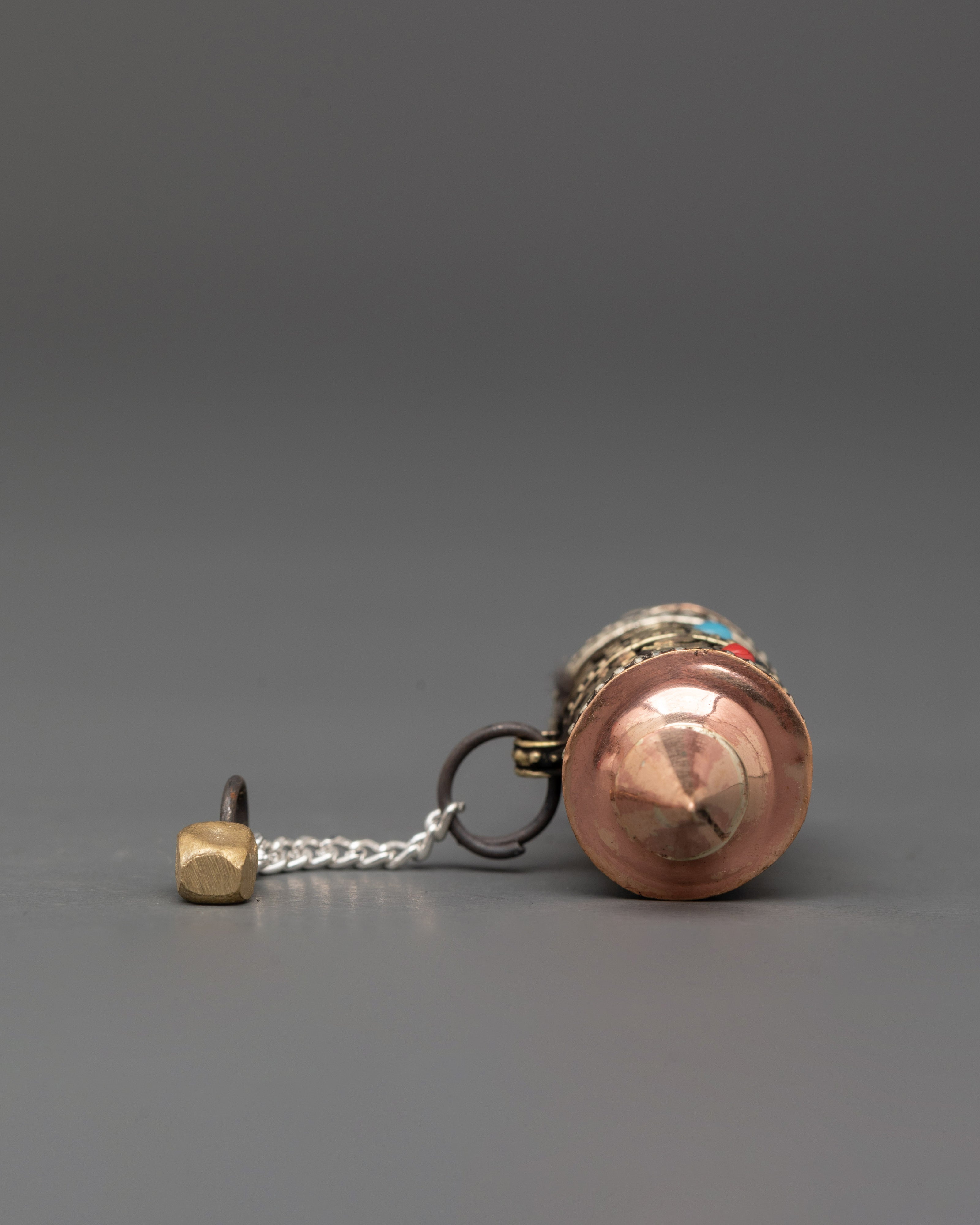 Copper & Brass Tibetan Spinning Wheel | Handcrafted Prayer Wheel