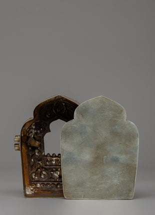 Silver Ghau Box with Turquoise | Sacred Buddhist Amulet of Positive Energy