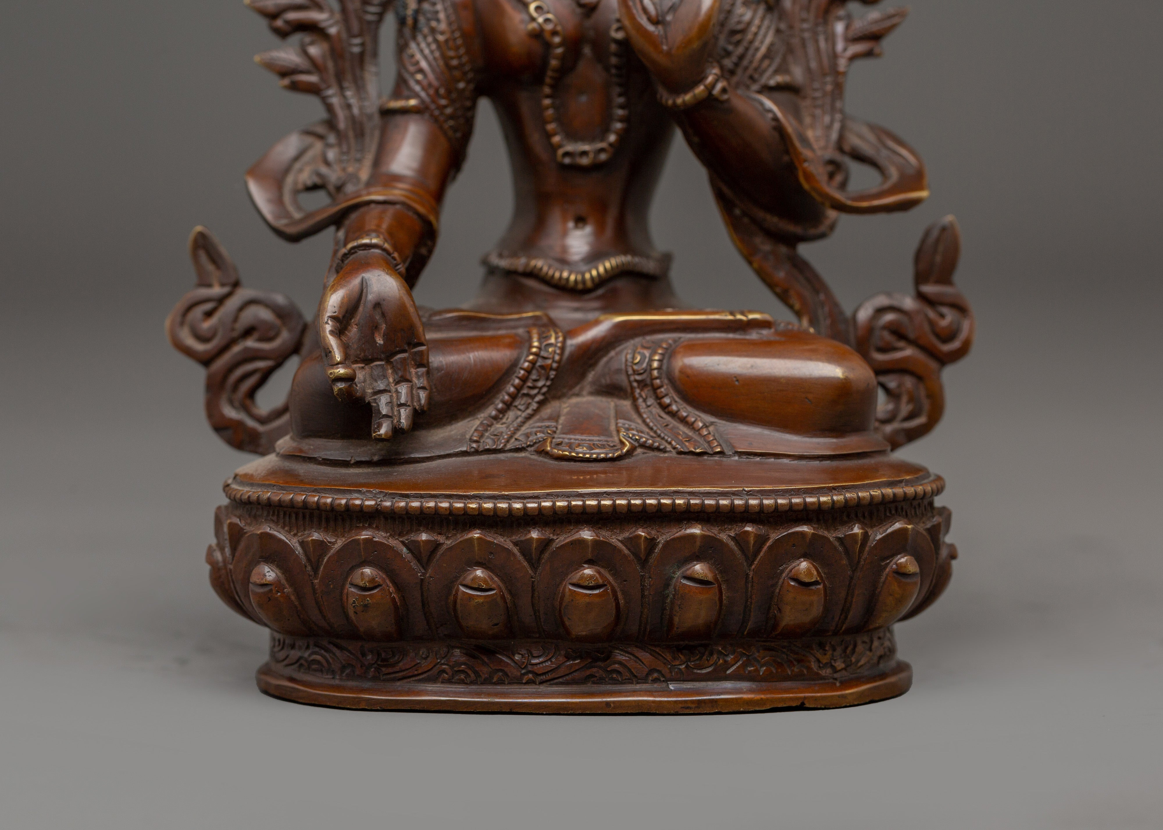 Handmade White Tara Spiritual Statue | Goddess of Compassion and Healing