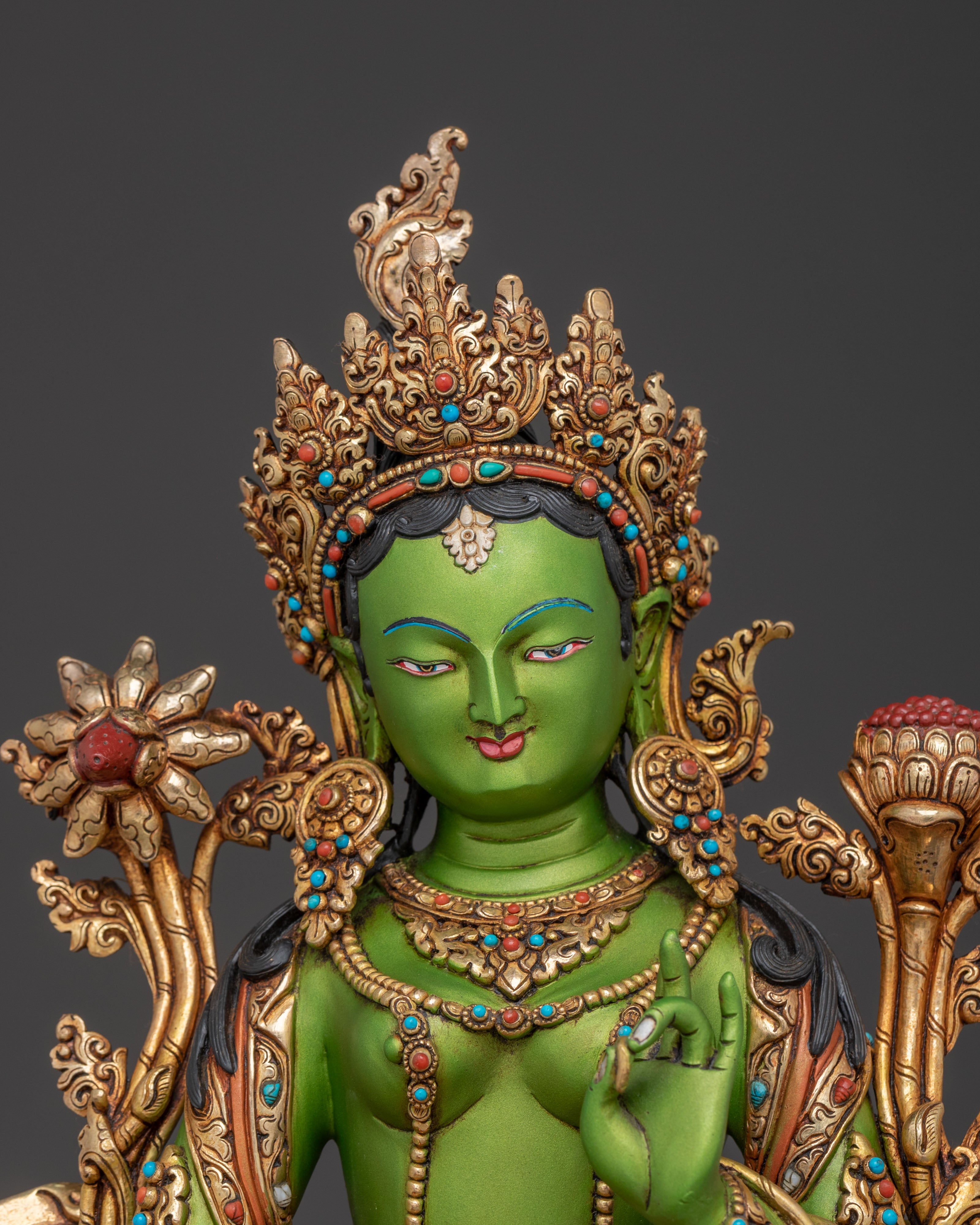 Green Tara Liberator Buddha Statue | Female Bodhisattva