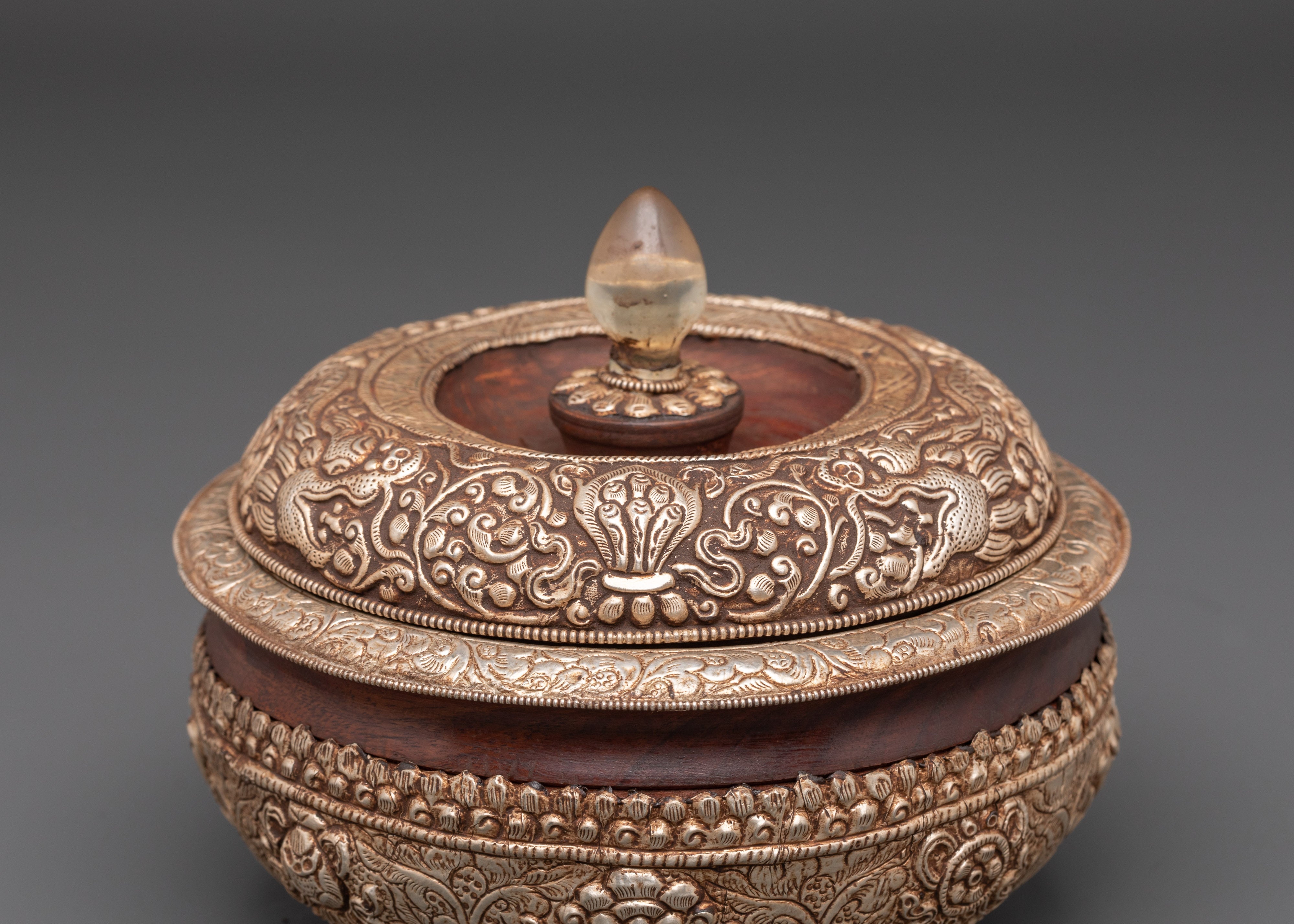 Traditional White Metal Rice Pot | Handcrafted for Rituals