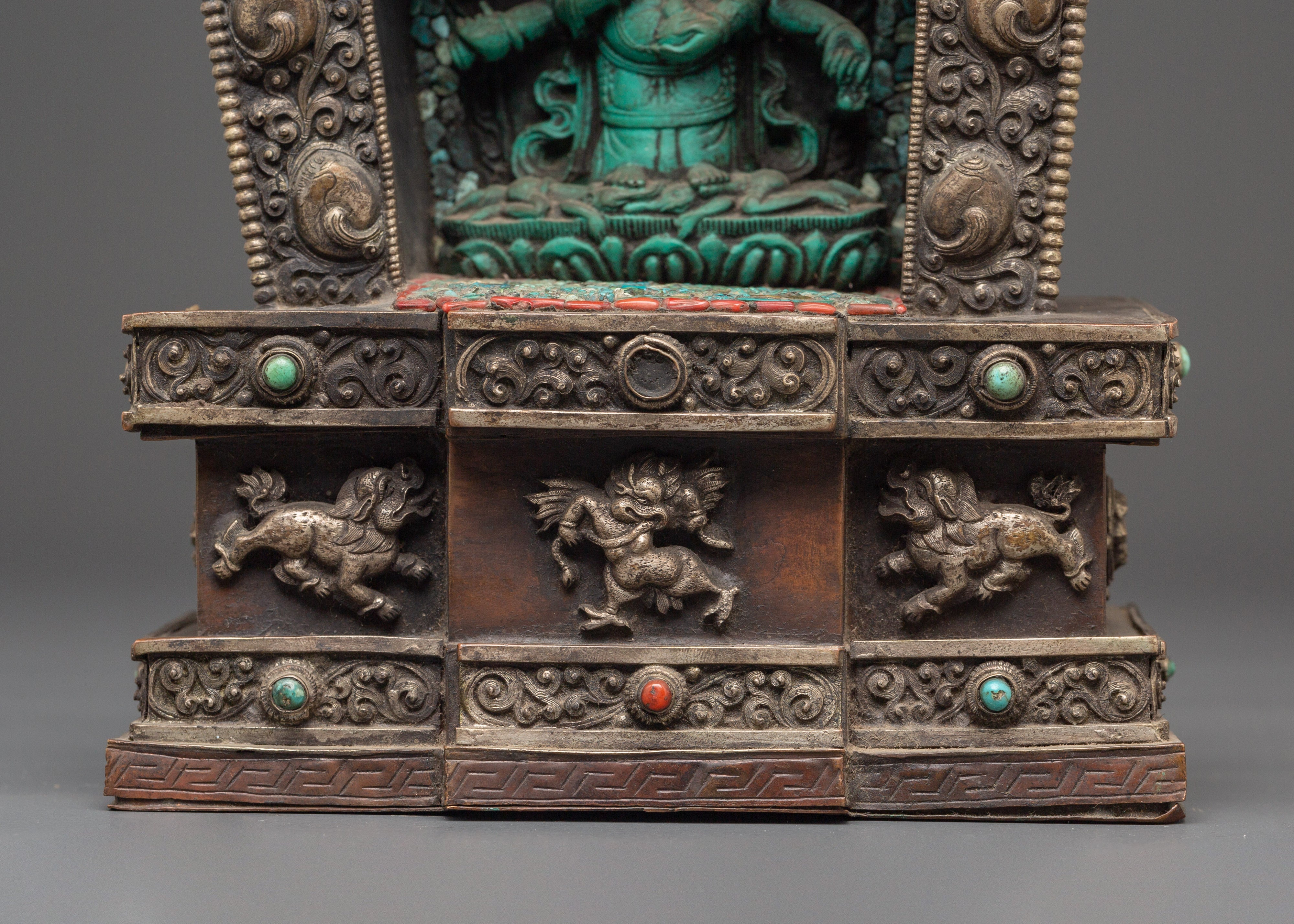 Traditional Six Armed Mahakala Ghau Box | Symbol Of Protection