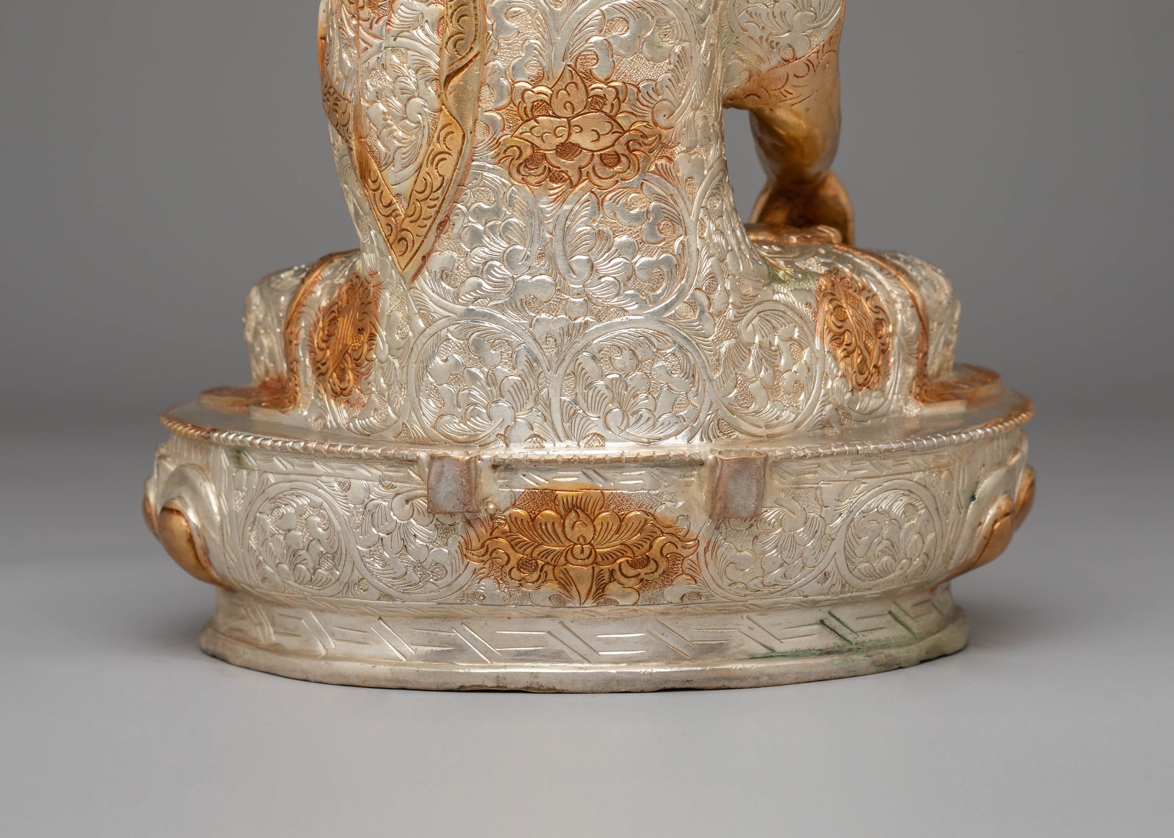 Handmade Golden Mitrugpa Statue | Immovable Buddha