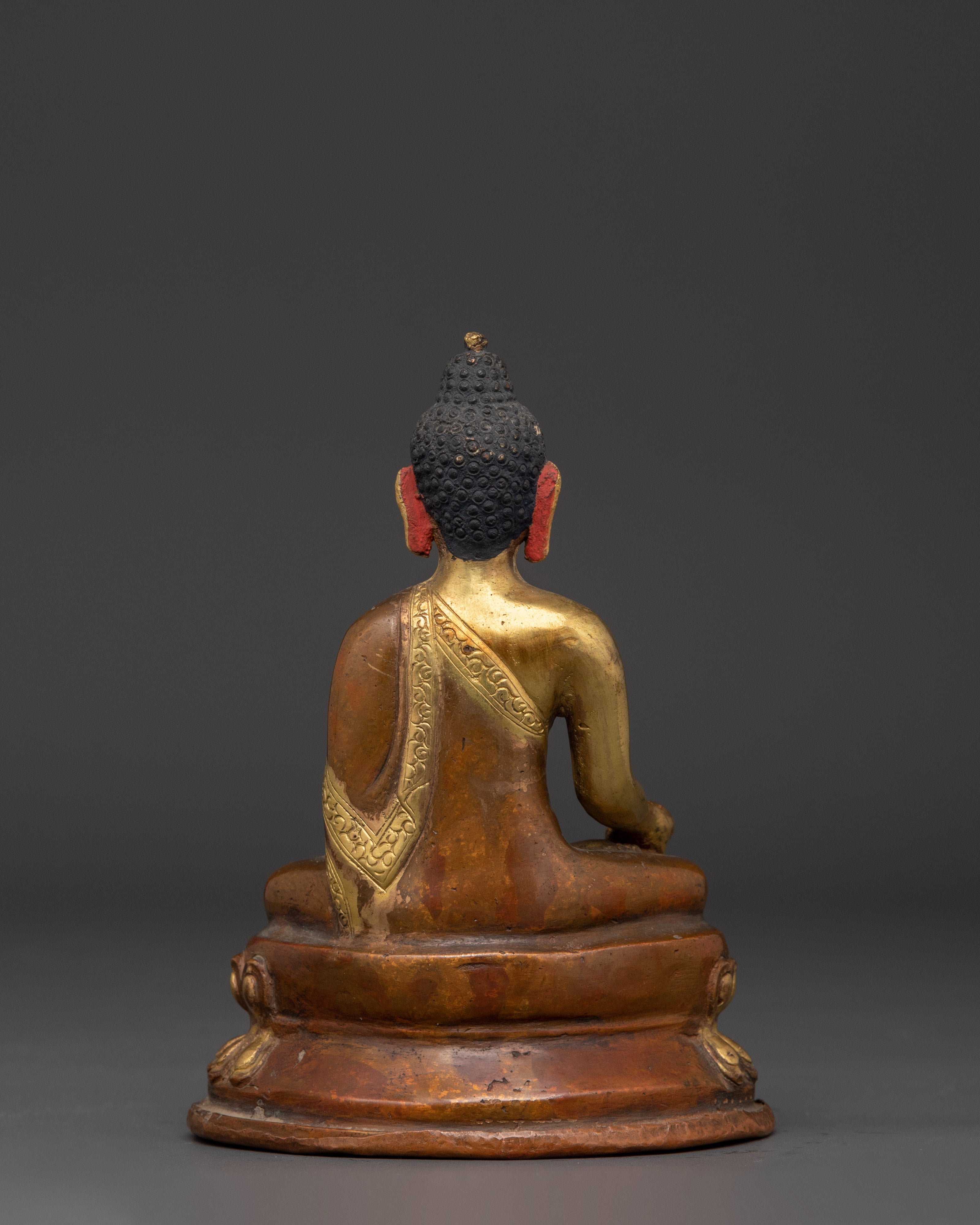 Ratnasambhara Buddha Sculpture | Oxidized Copper Prosperity Deity Figurine