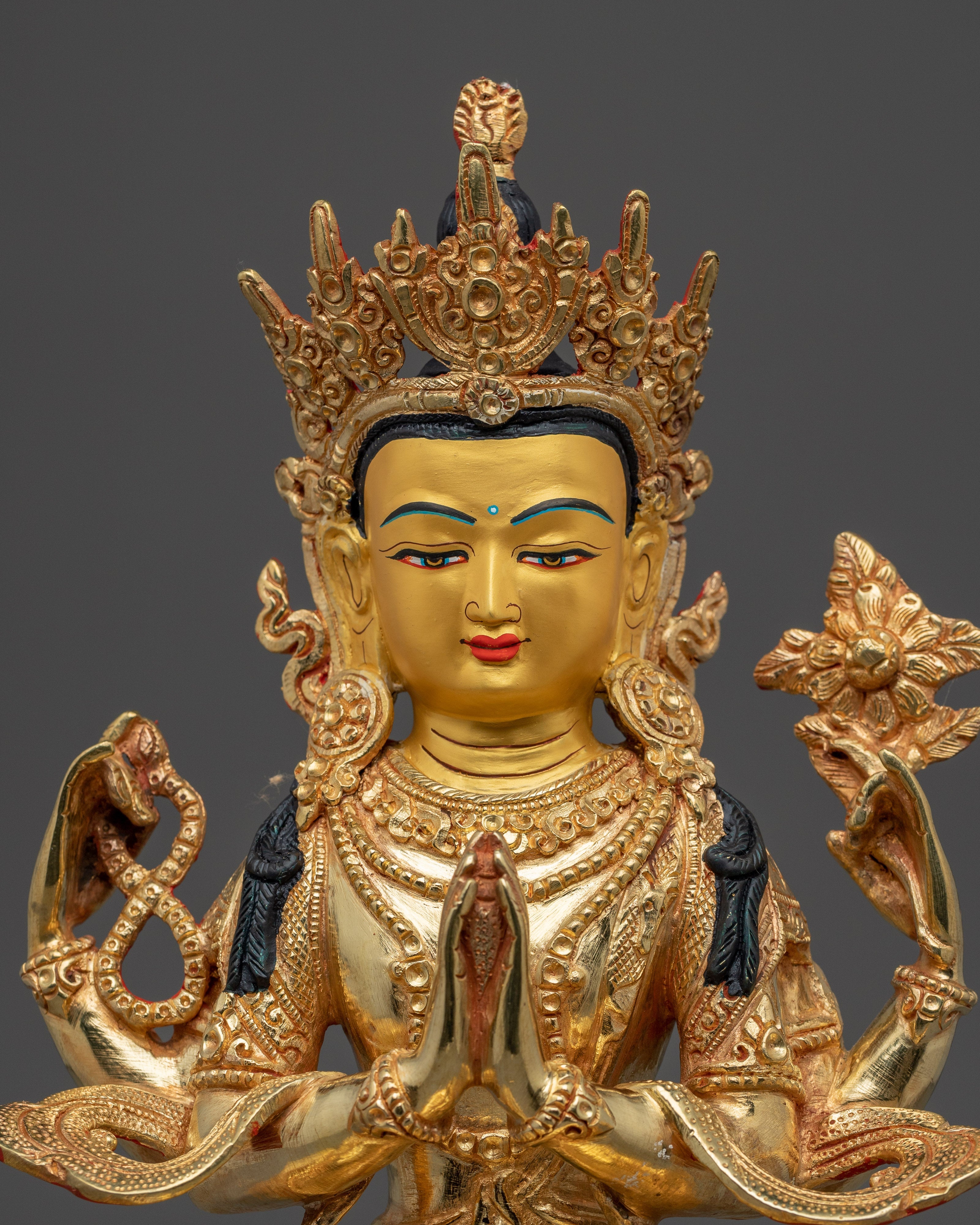 Handmade Compassionate Protector Chenrezig for Peace and Meditation