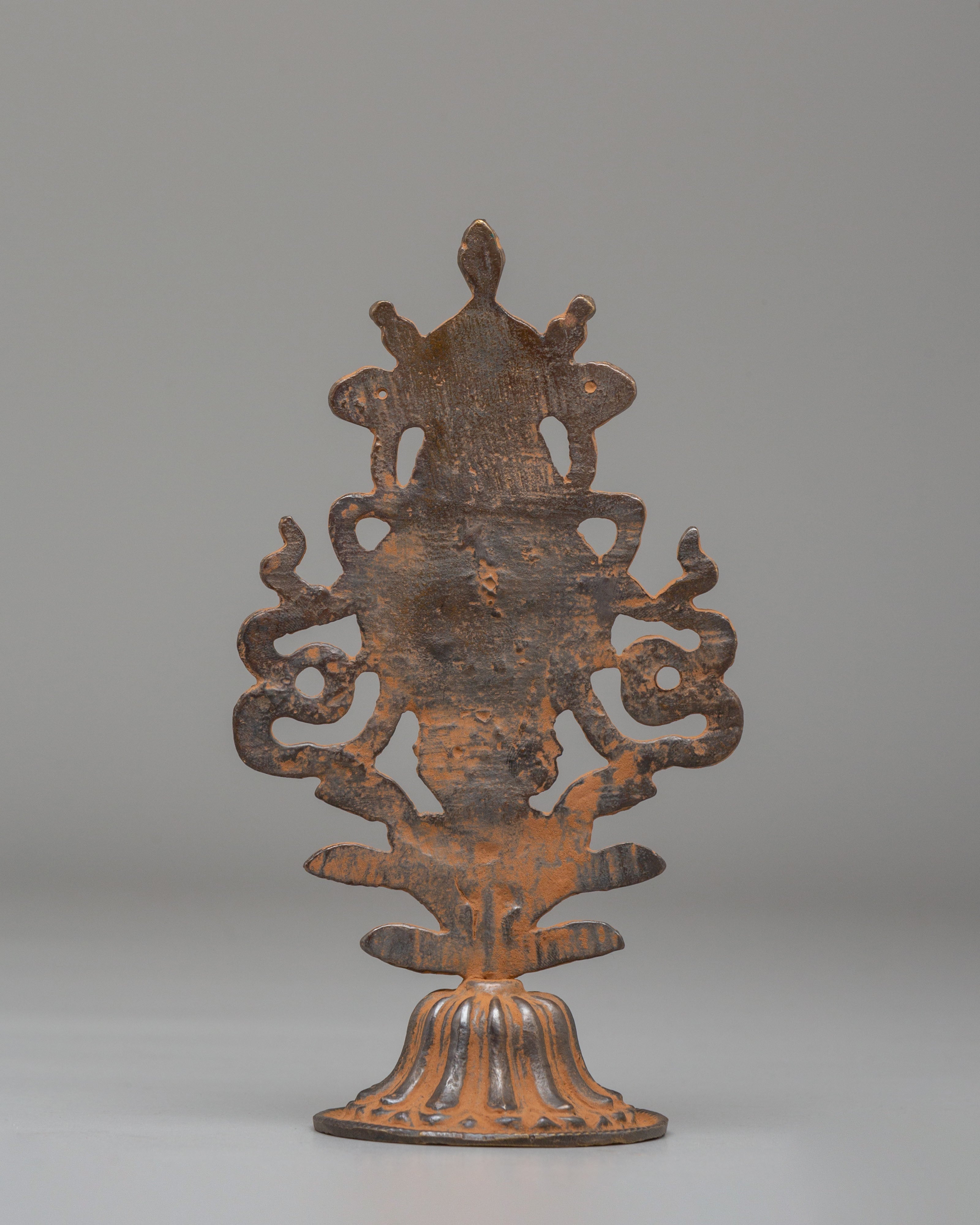 Vajrayana Auspicious Symbol | Sacred Buddhist Sculpture