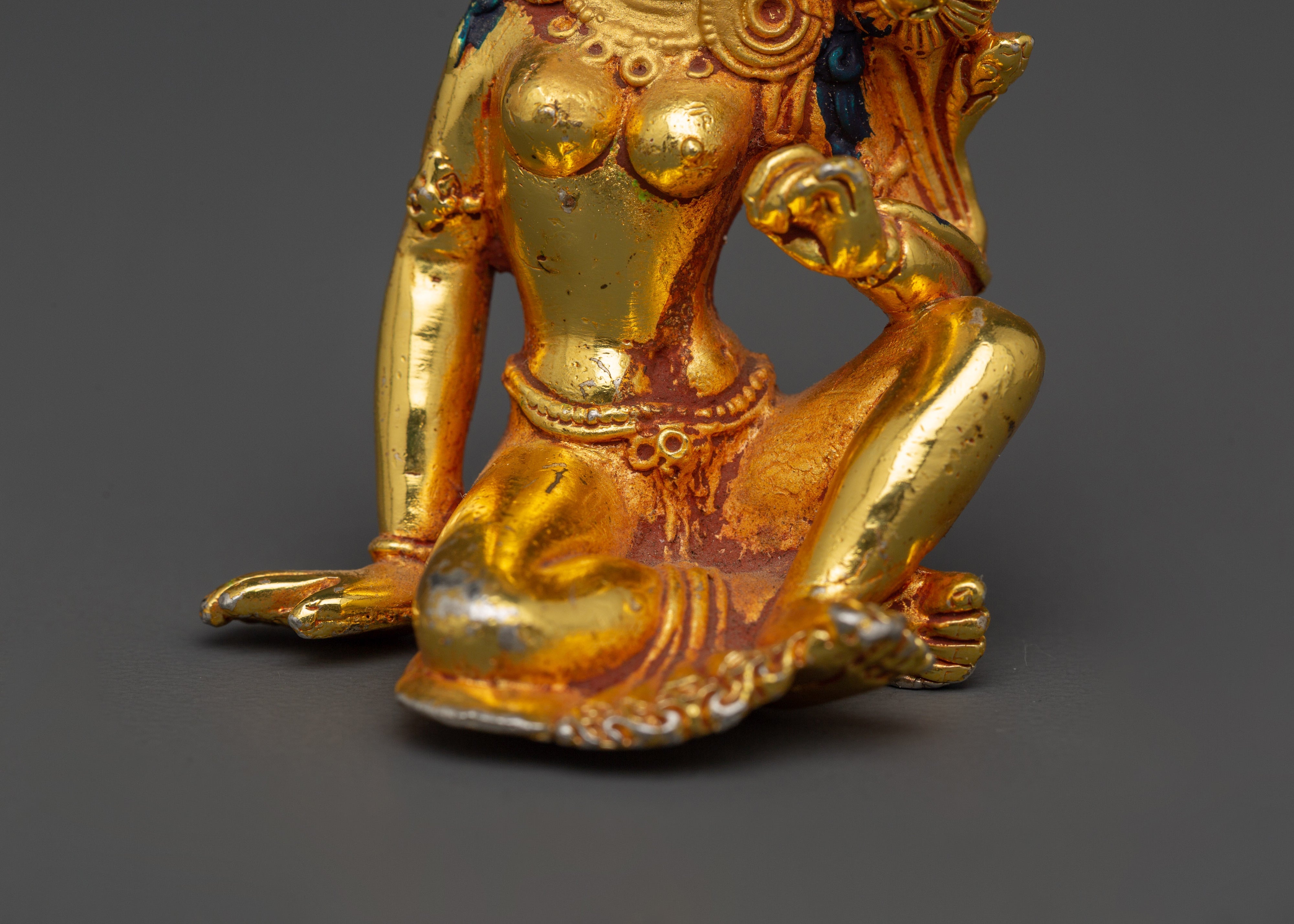 Gold Plated Parvati Statue | Goddess for Altar