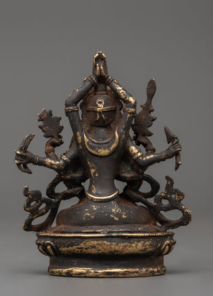 Antique Copper Namasangiti Statue | Symbol of Wisdom