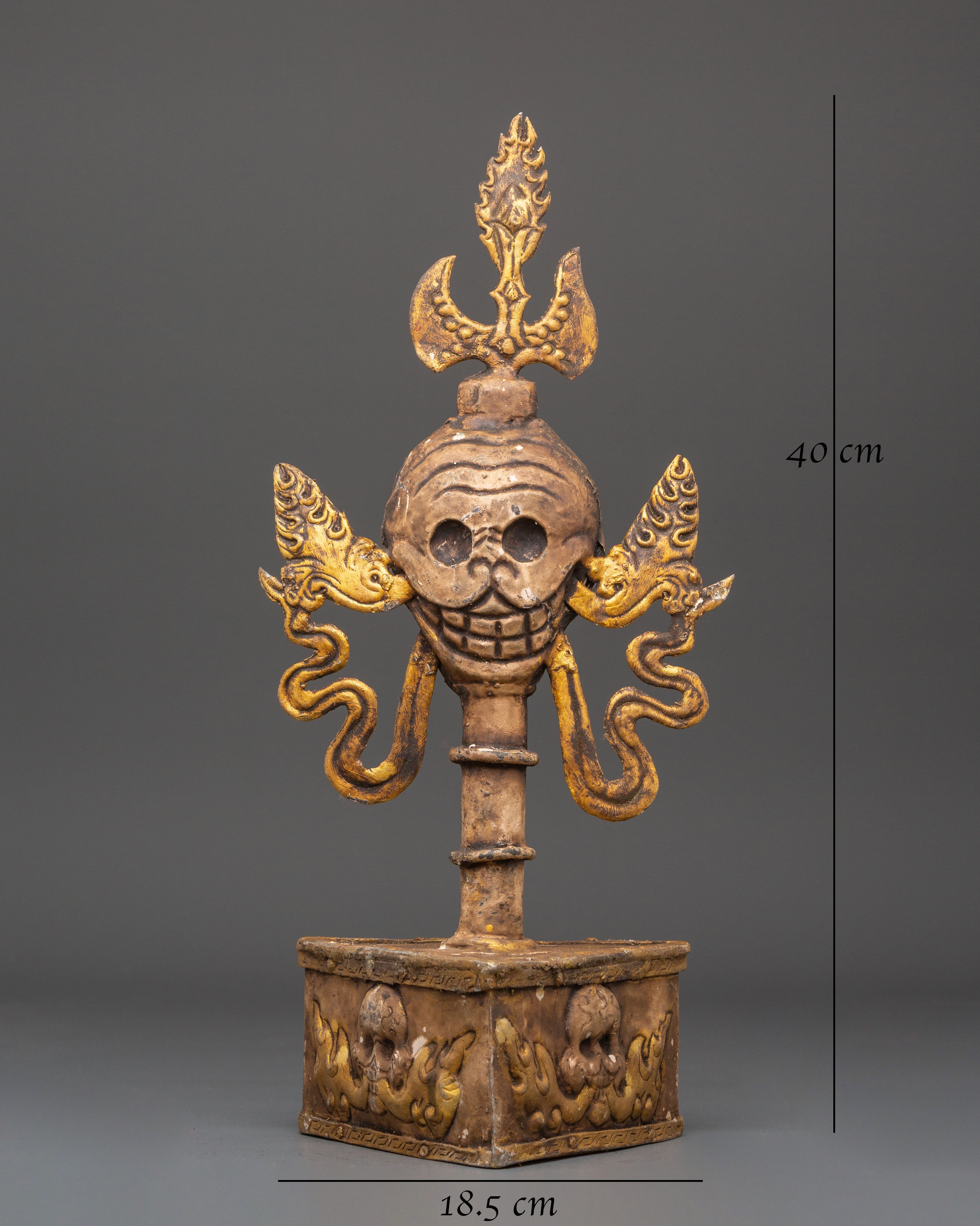 Tibetan Skull Ritual Decor | Sacred Buddhist Art