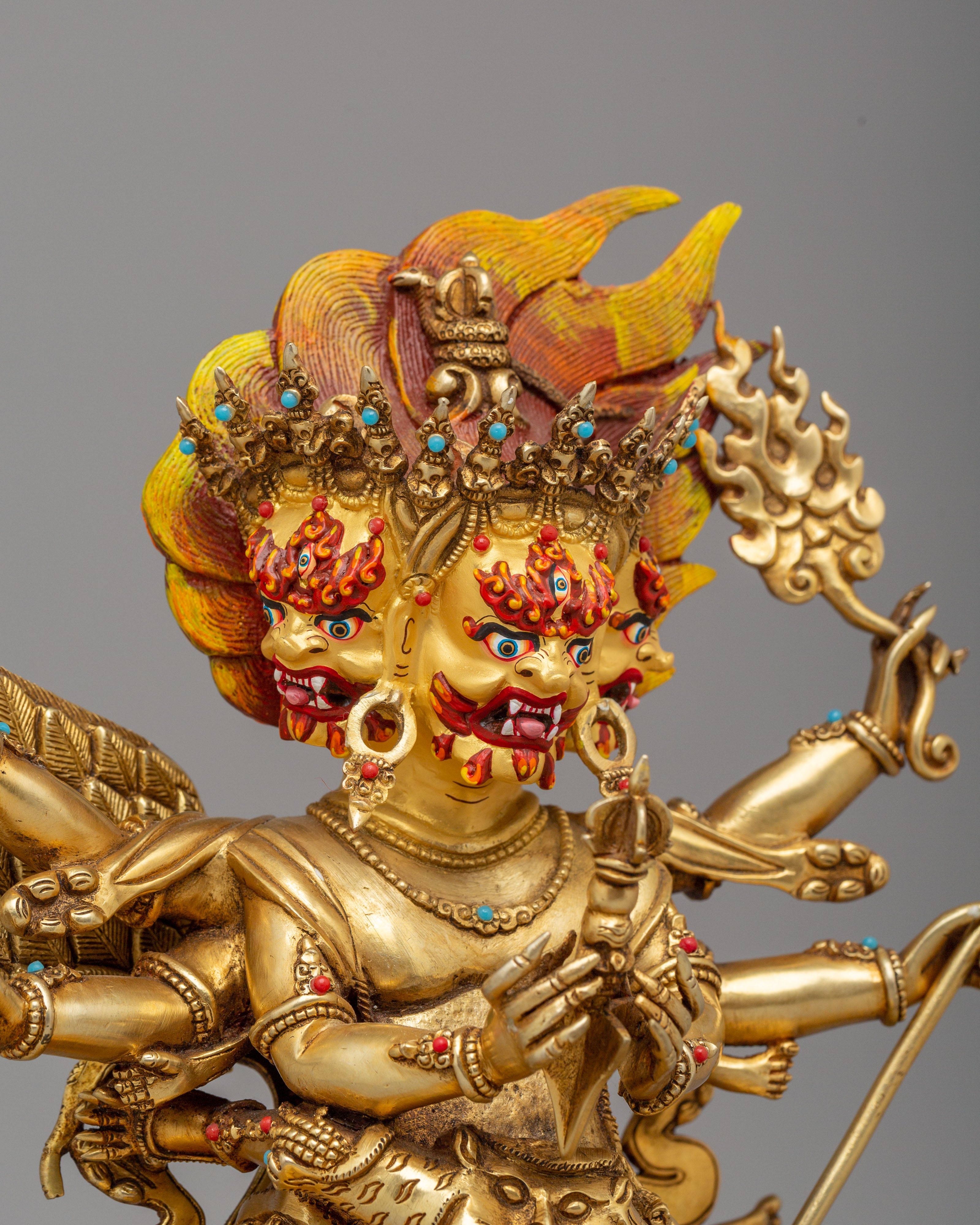 Handmade Altar Vajrakilaya Statue | Wrathful Tibetan Buddhist Deity