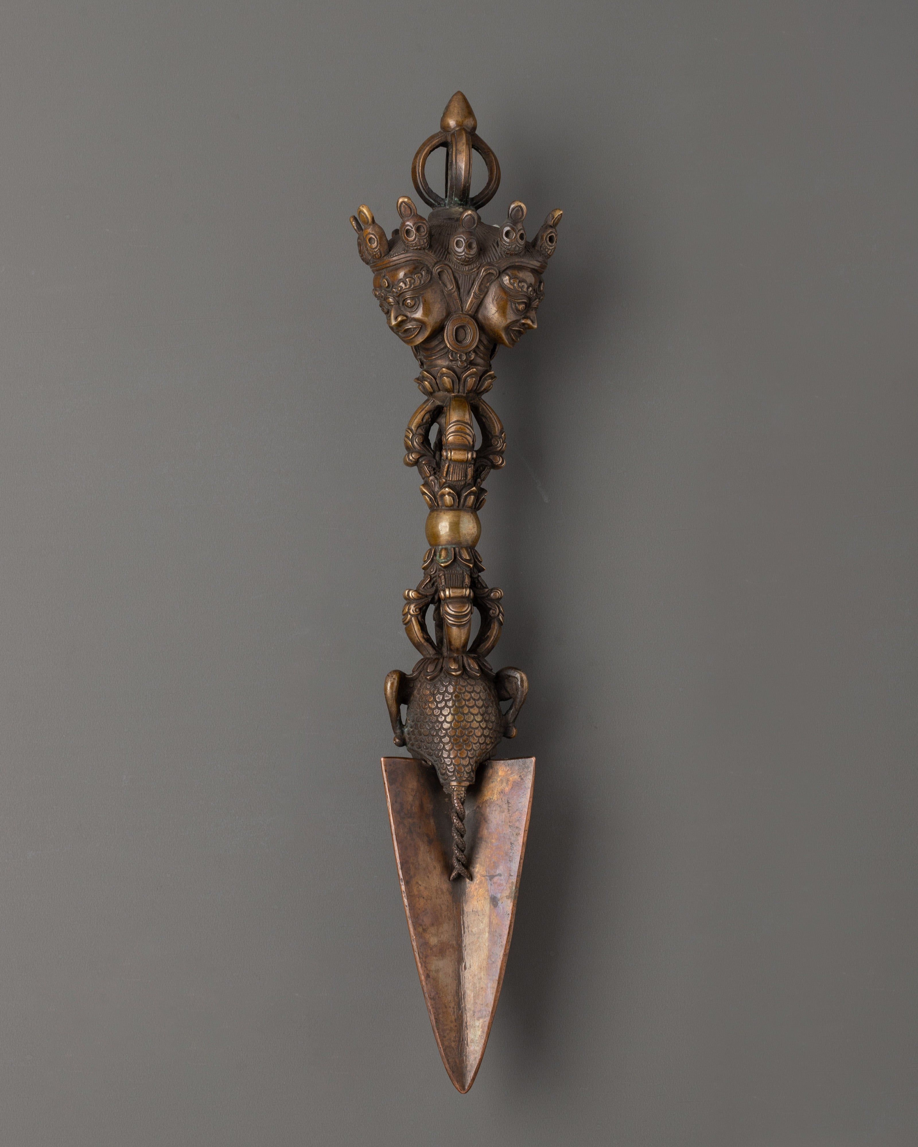 Copper Shaman Dagger | Authentic Tibetan Ritual Phurba