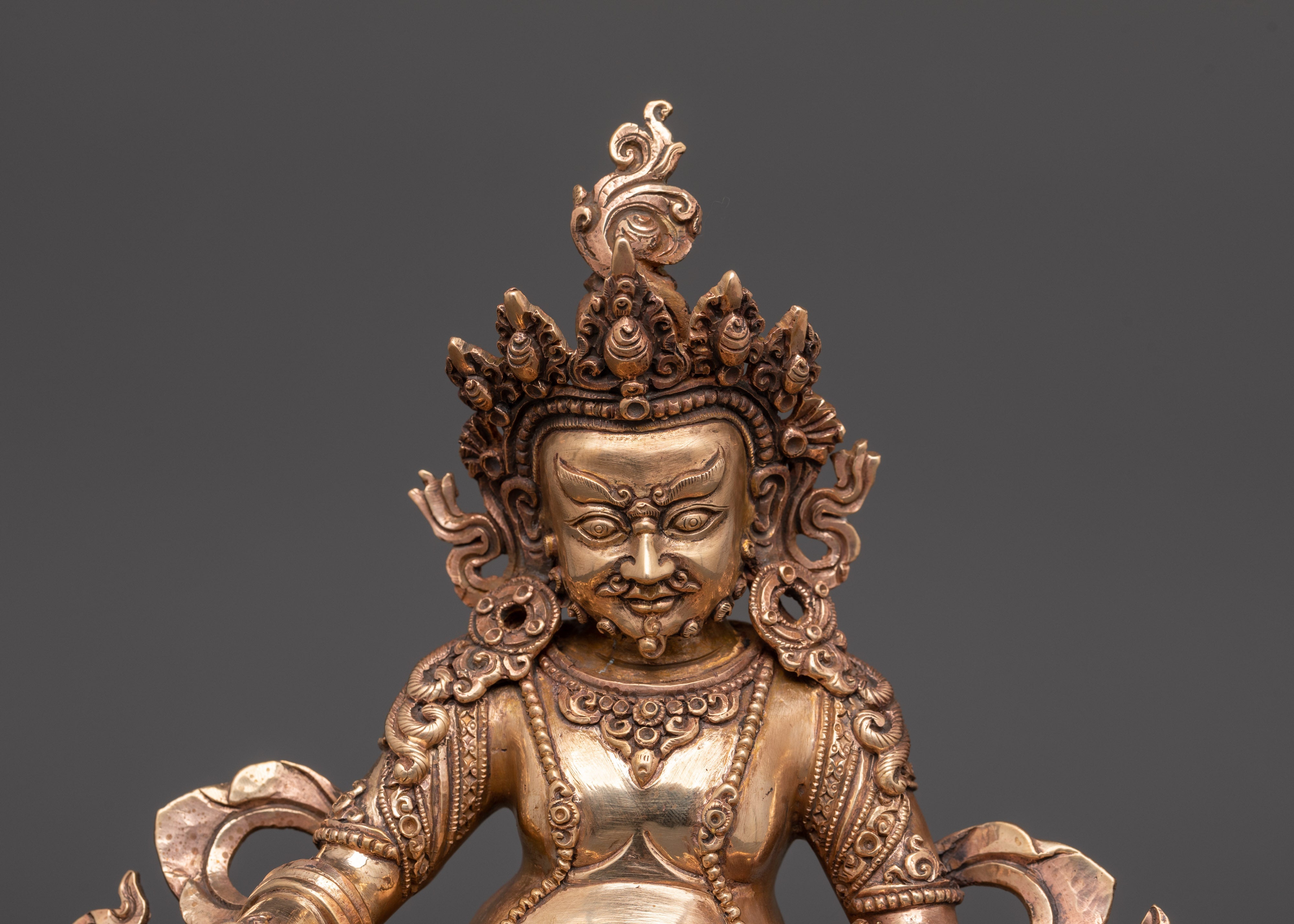 Dzambala Buddhist Wealth Deity Statue | Buddhist Decor for Abundance Rituals