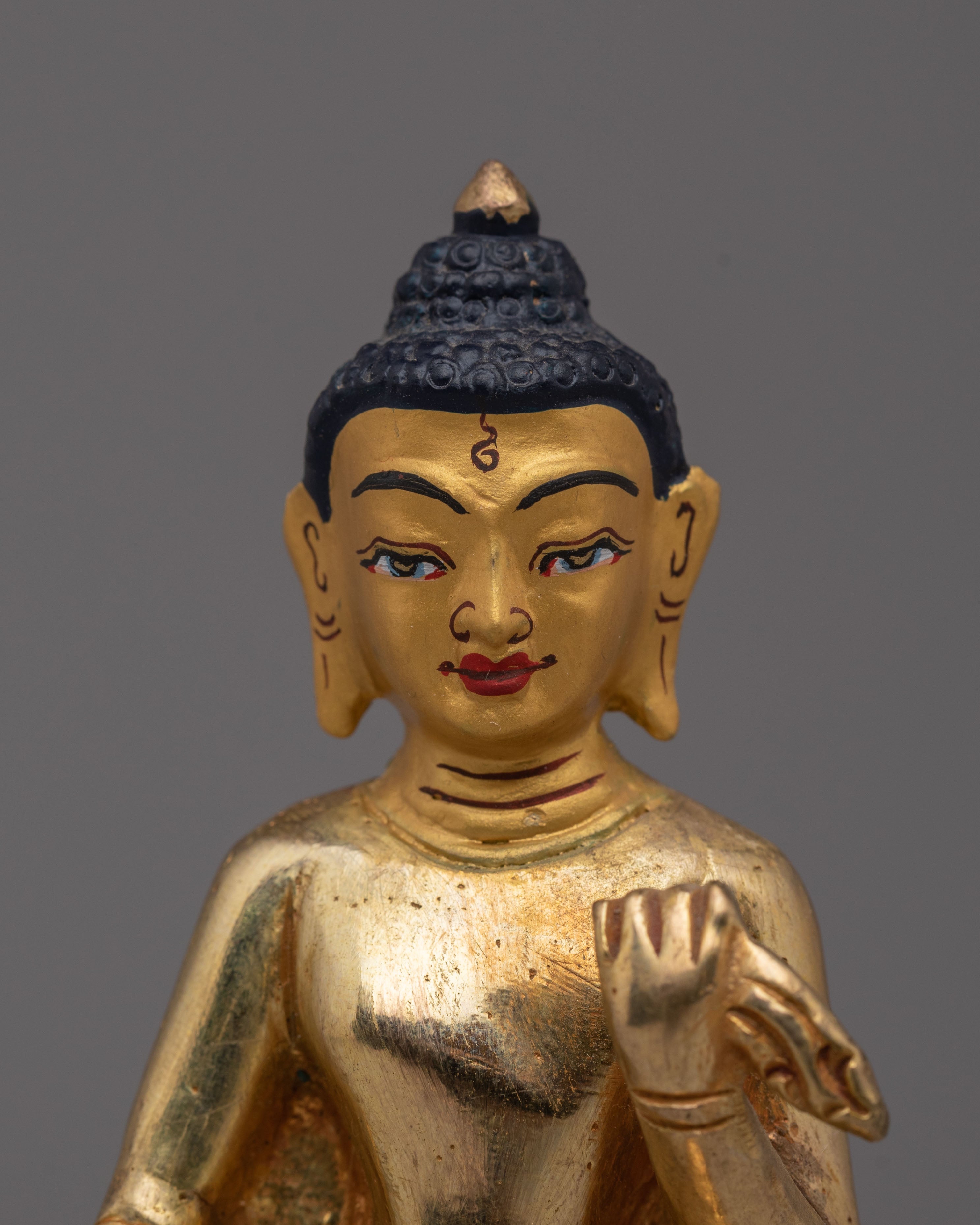 Handmade Dipankara Buddha Copper Statue Set | Divine Compassion