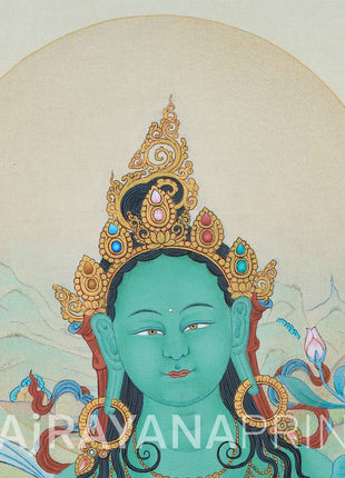 mother green tara face