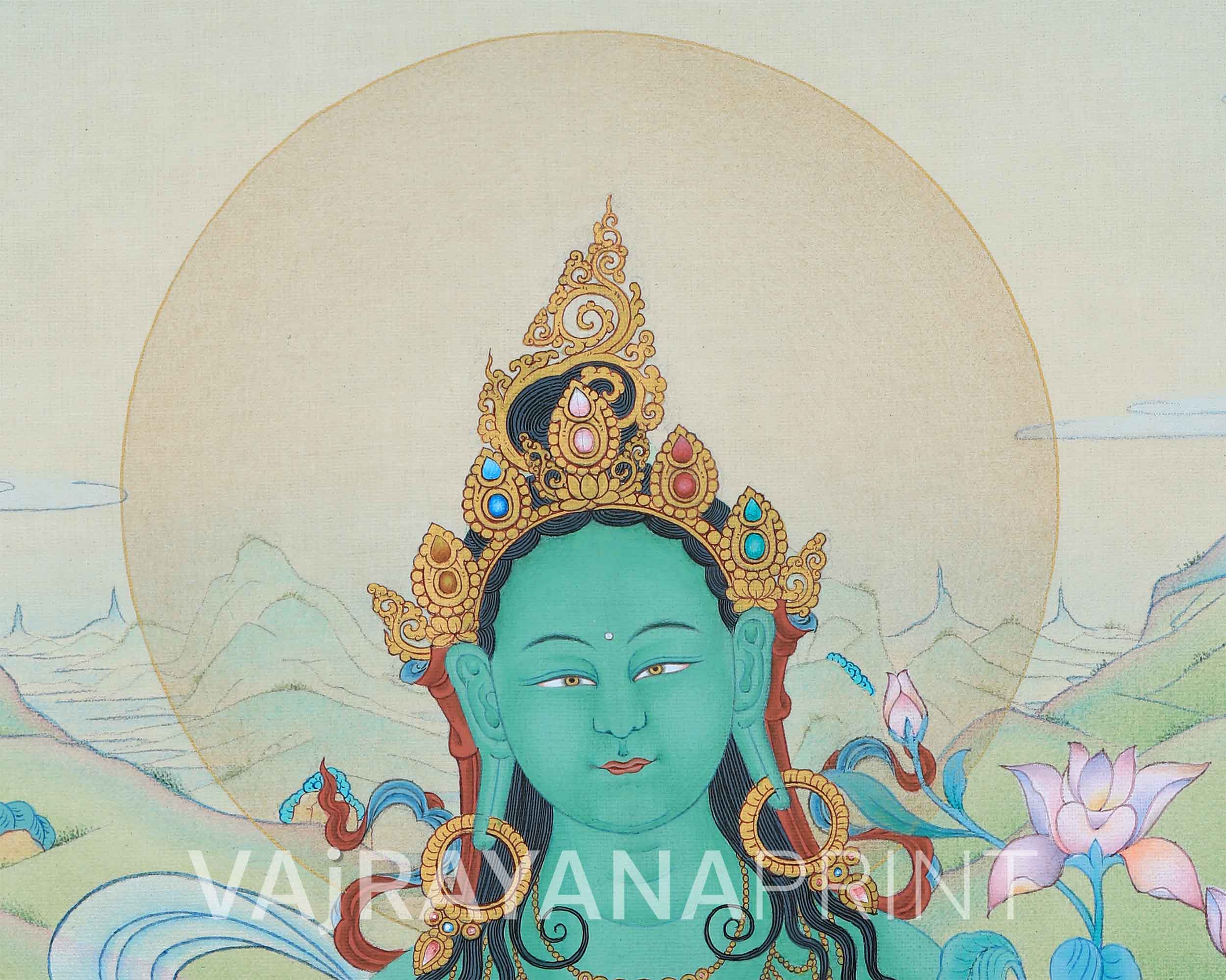 mother green tara face