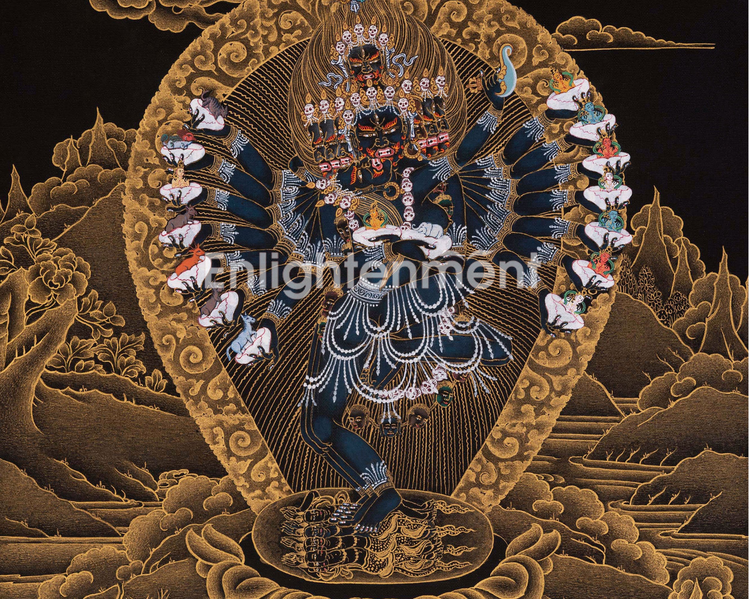 Traditional Handcrafted Hevajra Thangka | Wrathful Hevajra Deity | Wall Decor