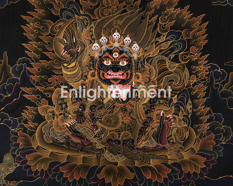 Mahakala Thangka Art | Guardian Deity in Tibetan Buddhism | Wrathful Protector